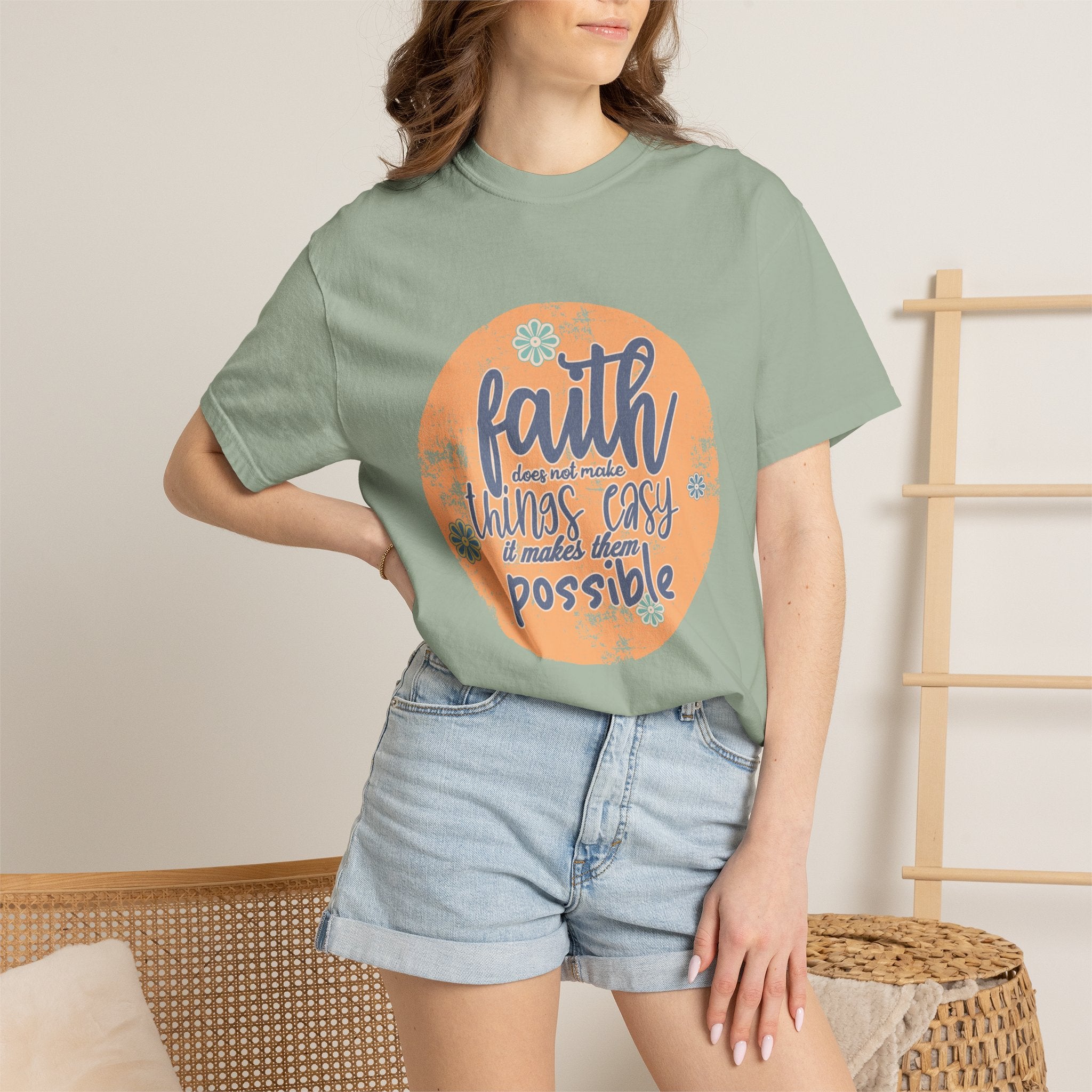Faith Makes Things Possible T-shirt | Textured Inspirational Quote