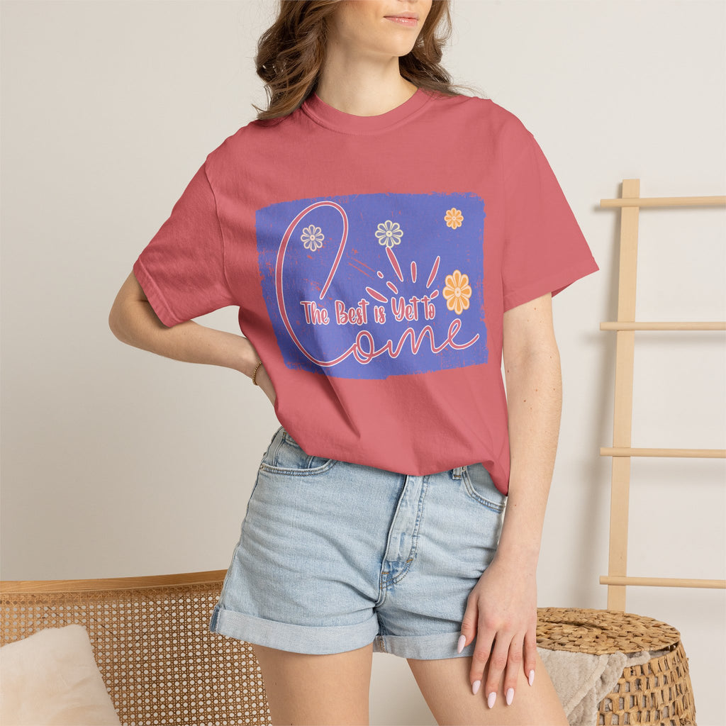 Retro Best Yet Come Tee | Textured Floral Handwritten Graphic