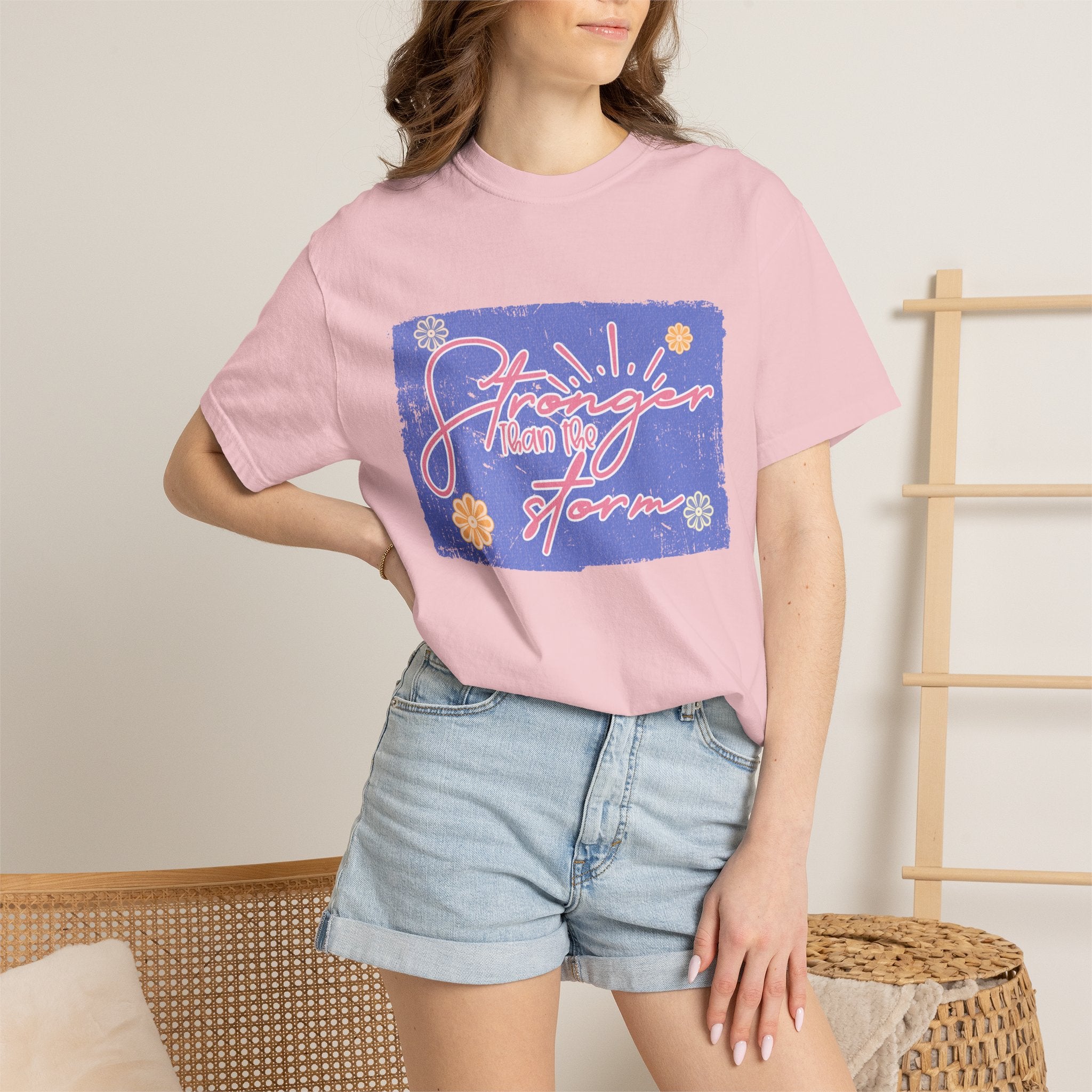 Stranger Than Fiction T-shirt | Textured Retro Script Floral Graphic