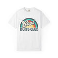 Cool Moms Club Textured T-shirt | Retro Cool Moms Club Rainbow
