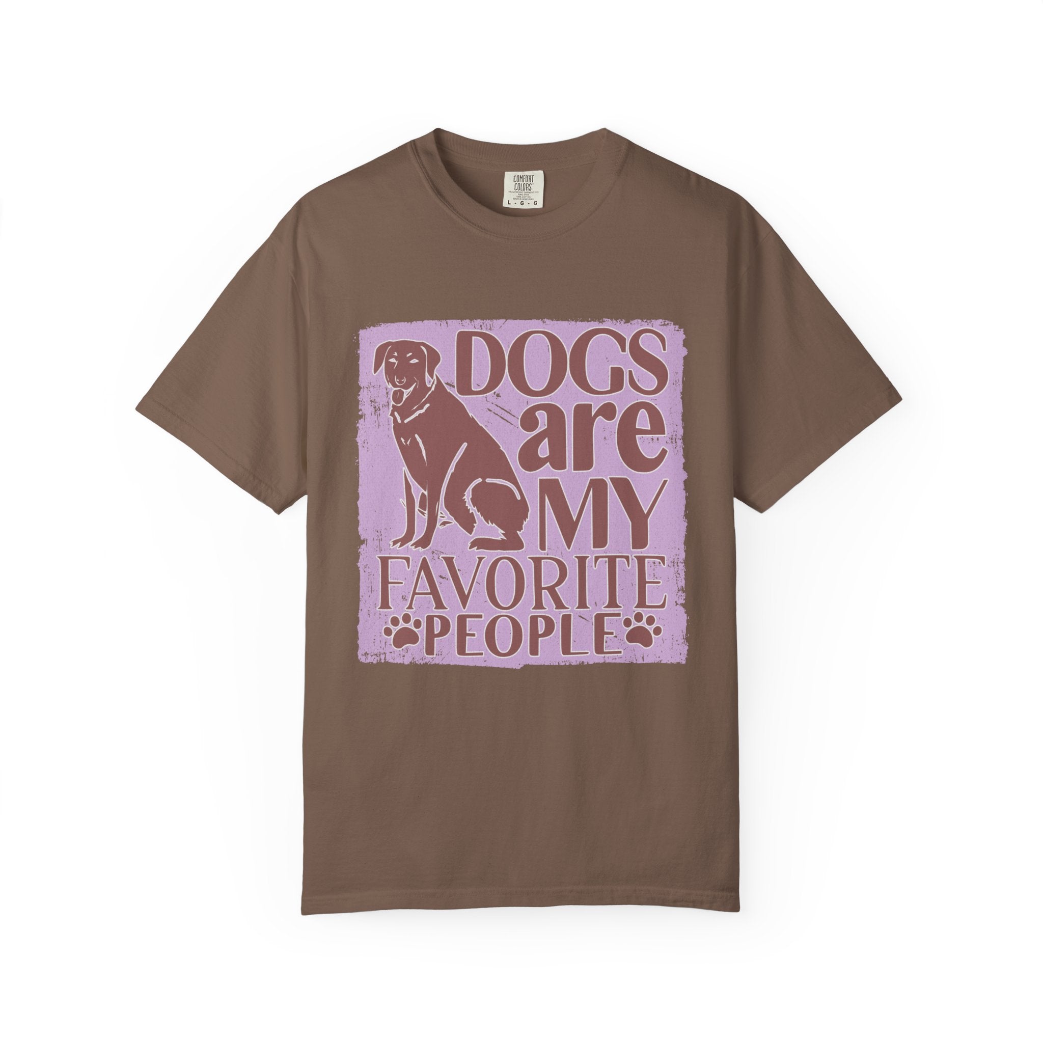 Textured Dogs Are My Favorite People T-Shirt – Retro Paw Print Dog Lover Tee