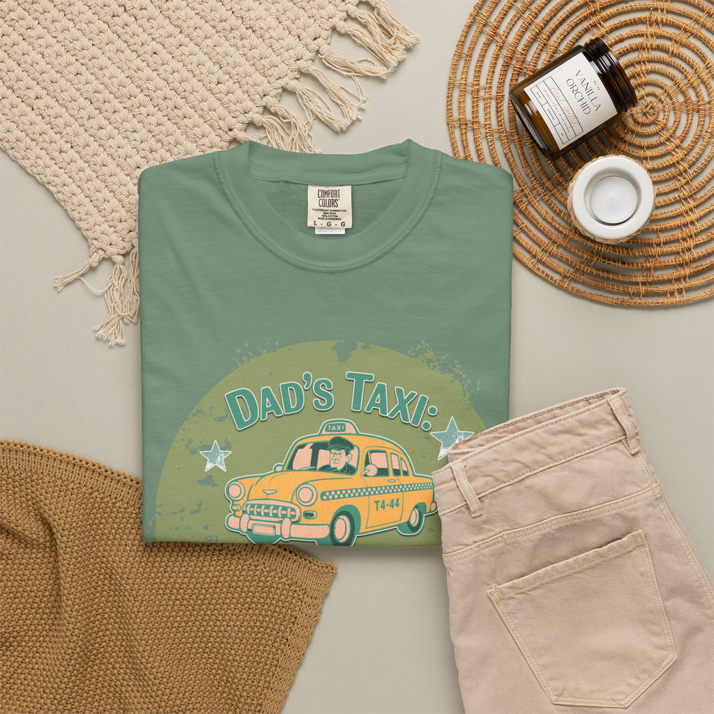 Textured Dad's Taxi Vintage Car T-Shirt