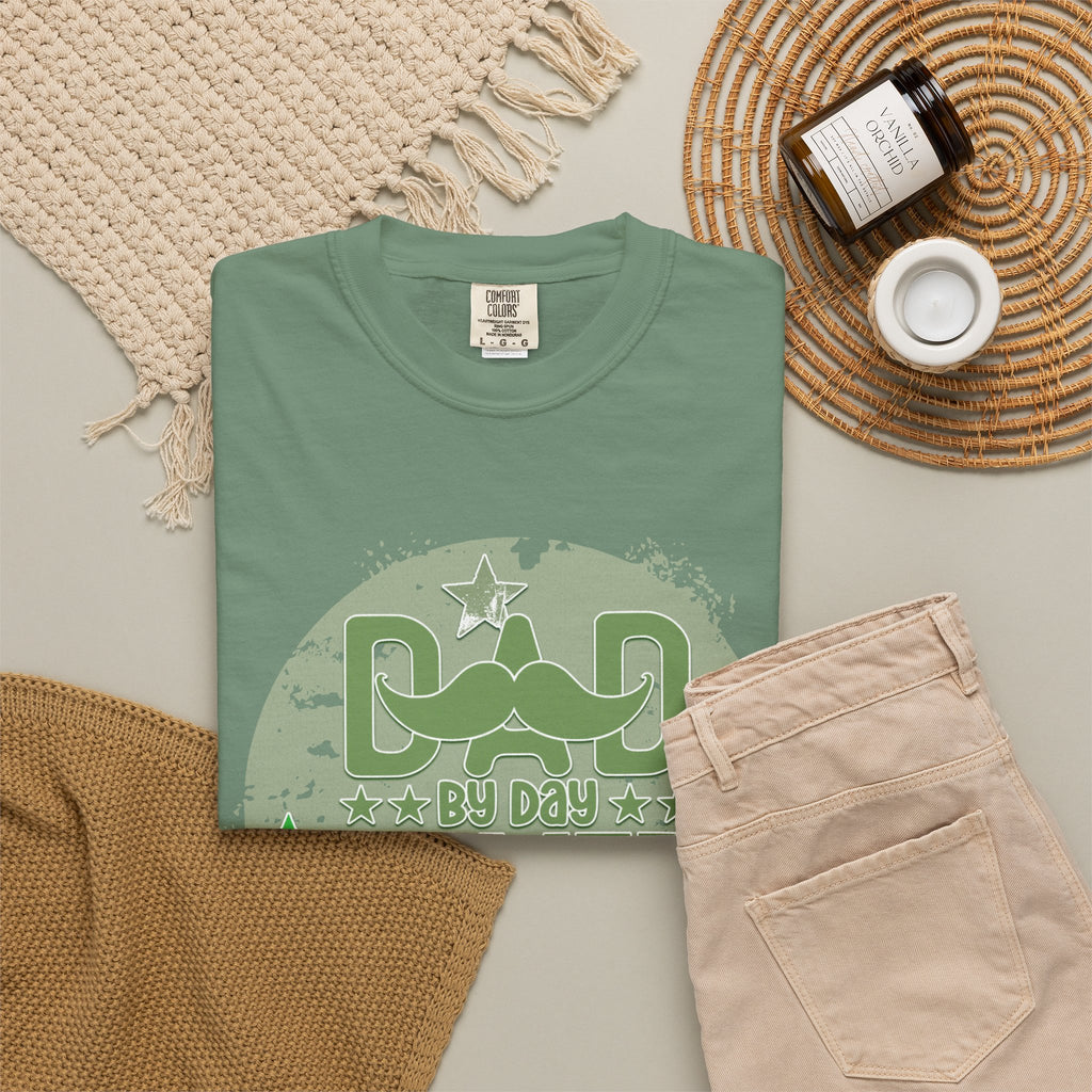 Dad By Day Gamer By Night Textured T-Shirt