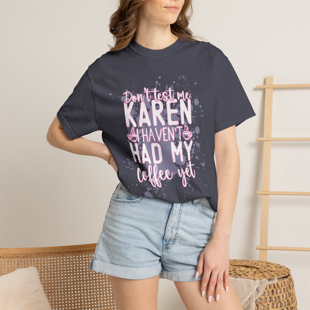 Textured Retro Karen Coffee Graphic Tee