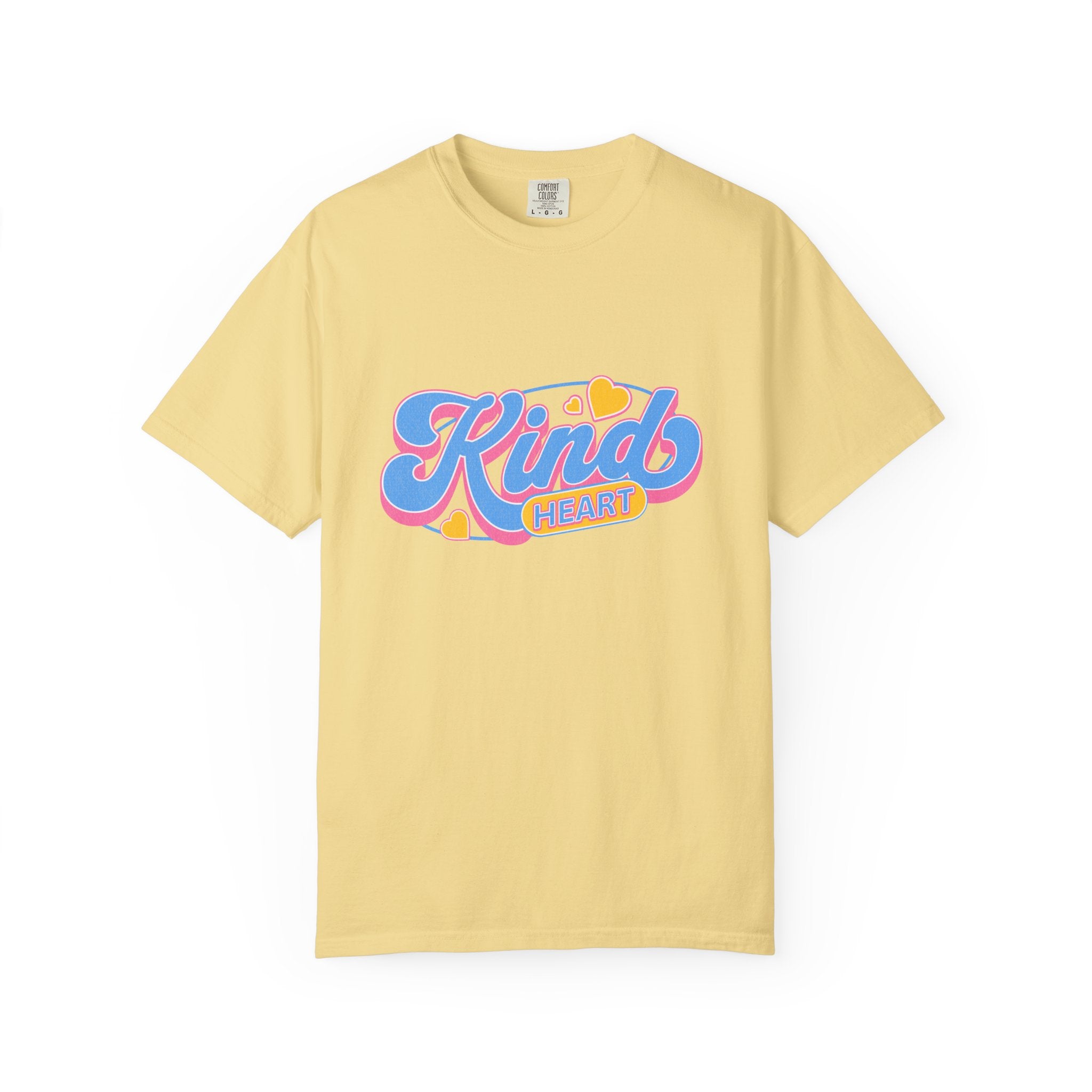 Textured Kind Heart T-Shirt — Retro Script Hearts Tee