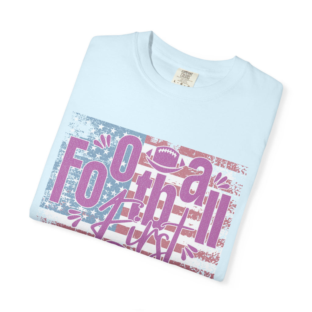 Textured Retro Americana Football First Tee