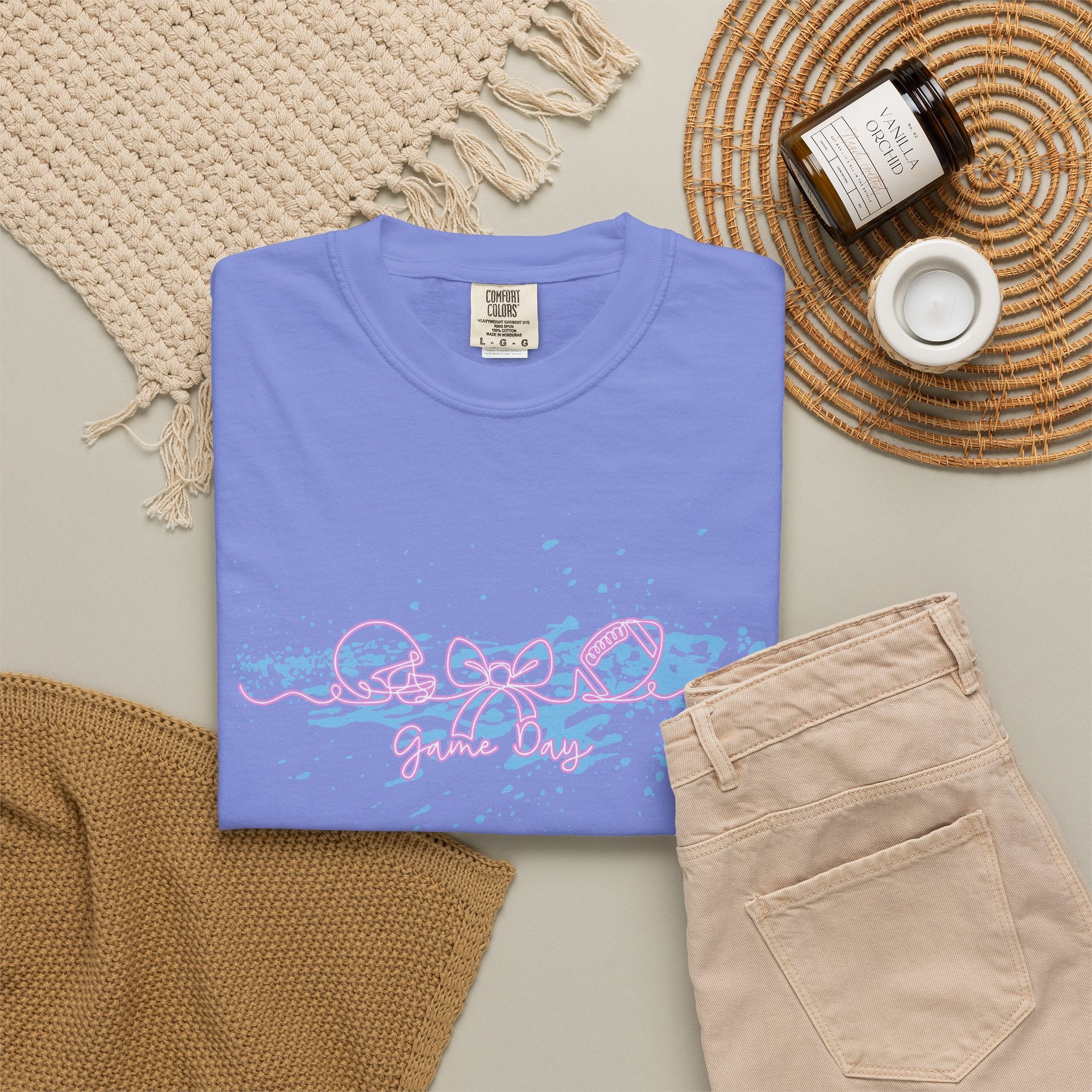 Coquette Aesthetic Football Game Day Textured Tee