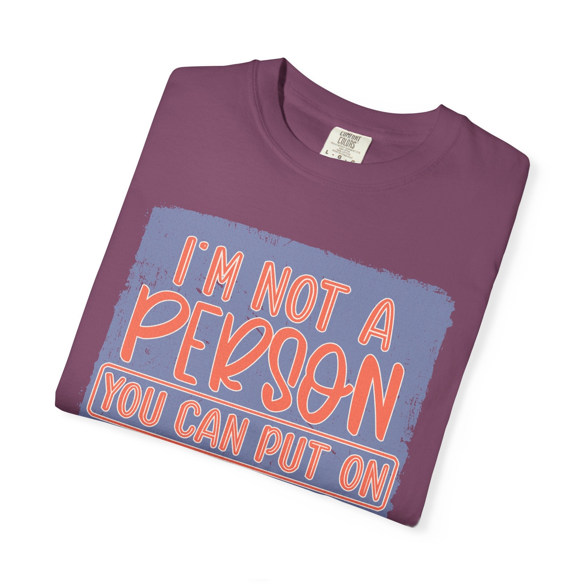 Textured T-Shirt — "I’m Not a Person You Can Put on Speaker Phone" Graphic Tee