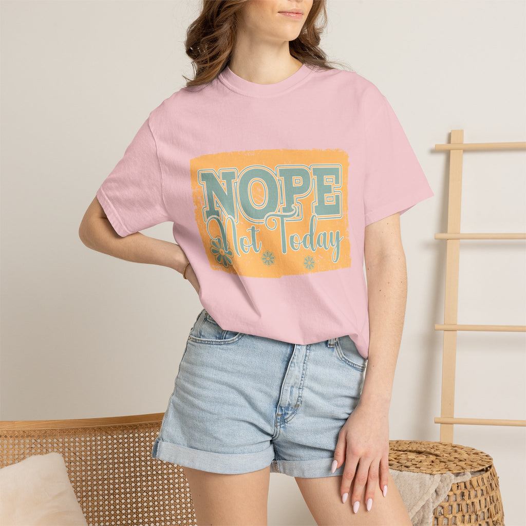 NOPE Not Today T-shirt | Textured Retro Beach Script Graphic