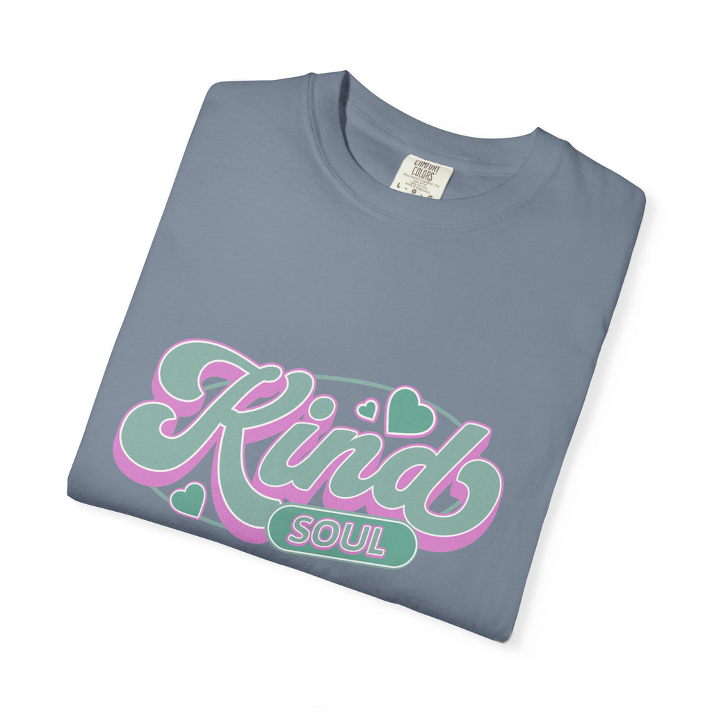 Textured Kind Soul T-Shirt — Retro Pastel Graphic Tee