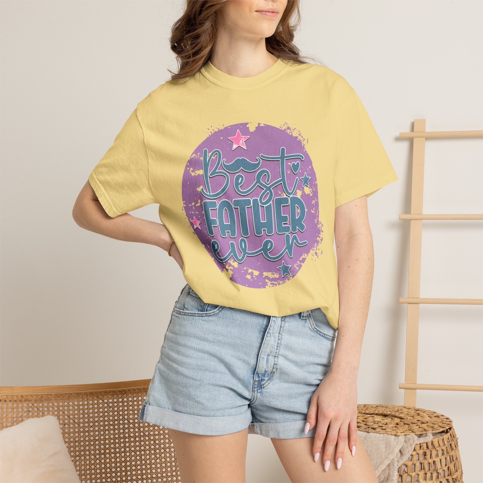 Best Father Ever Textured T-Shirt — Father’s Day Gift Tee