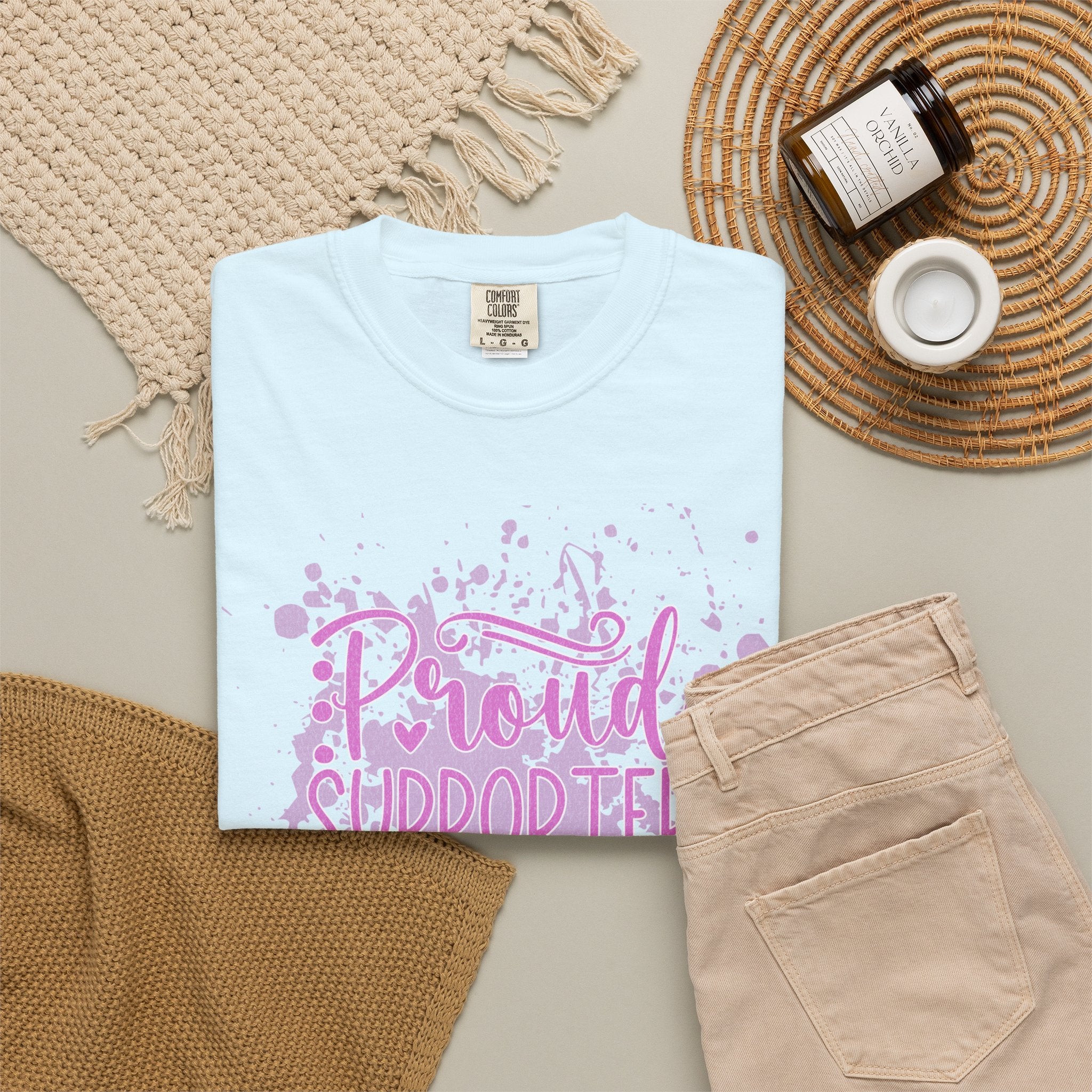 Textured Proud Supporter of Messy Hair and Sweatpants T-Shirt
