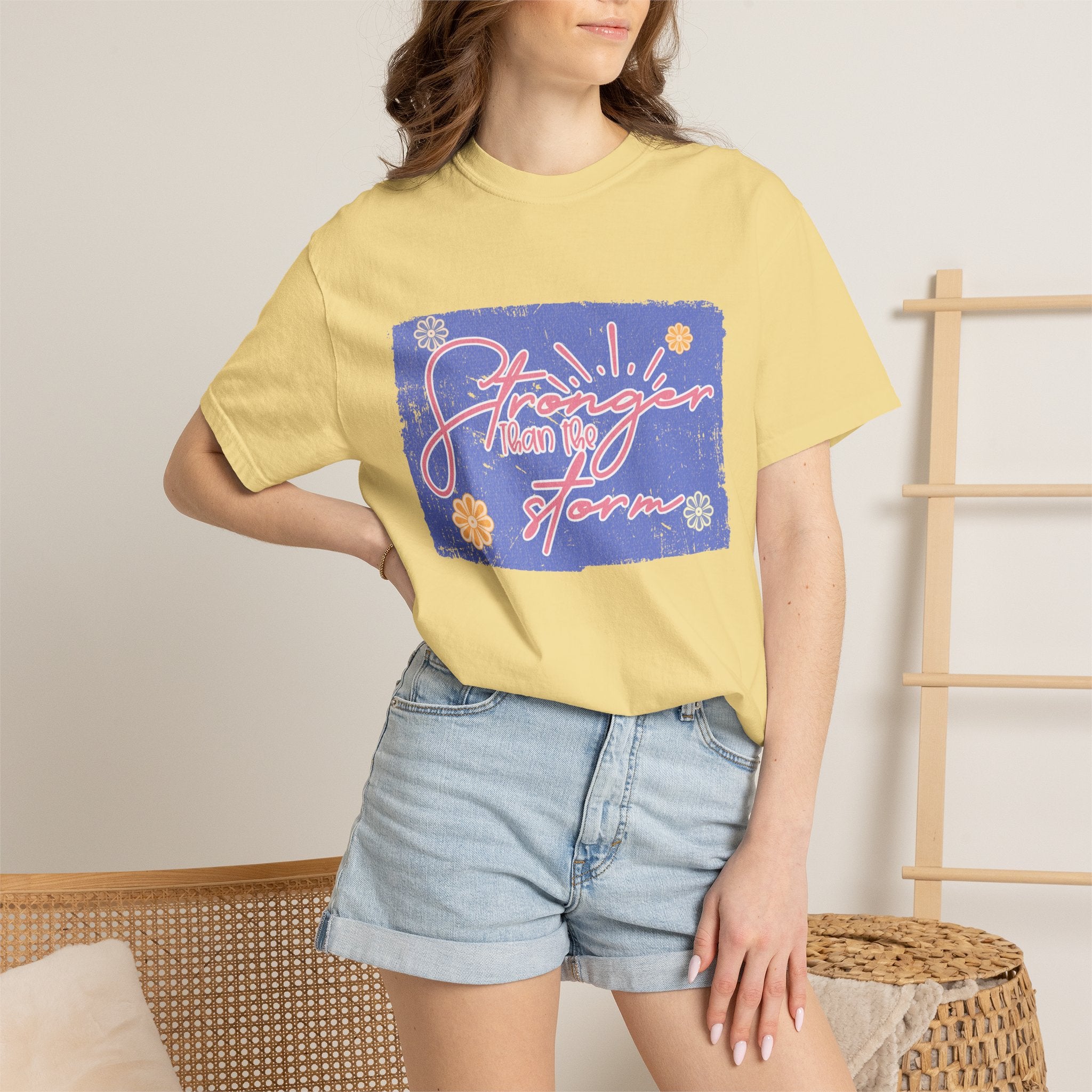 Stranger Than Fiction T-shirt | Textured Retro Script Floral Graphic