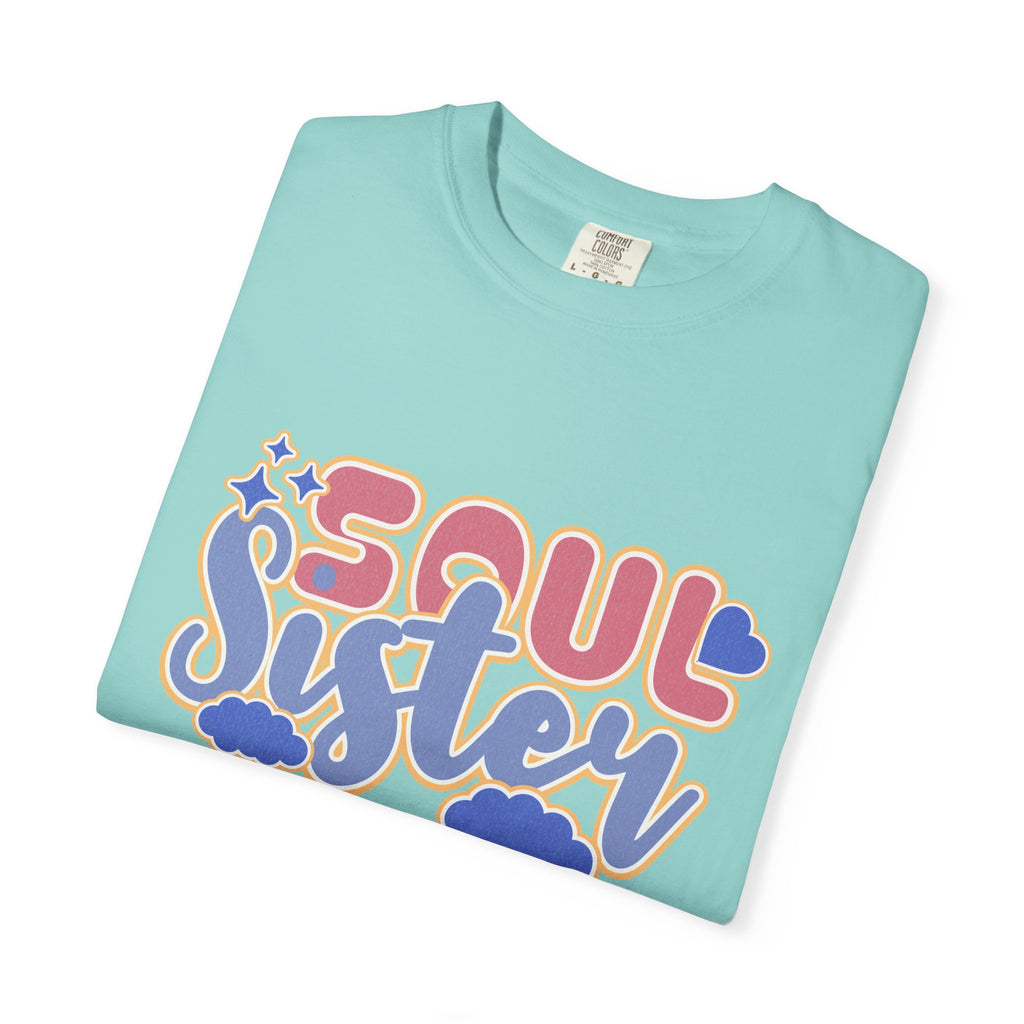 Soul Sister Textured T-Shirt — Retro Script Graphic Tee