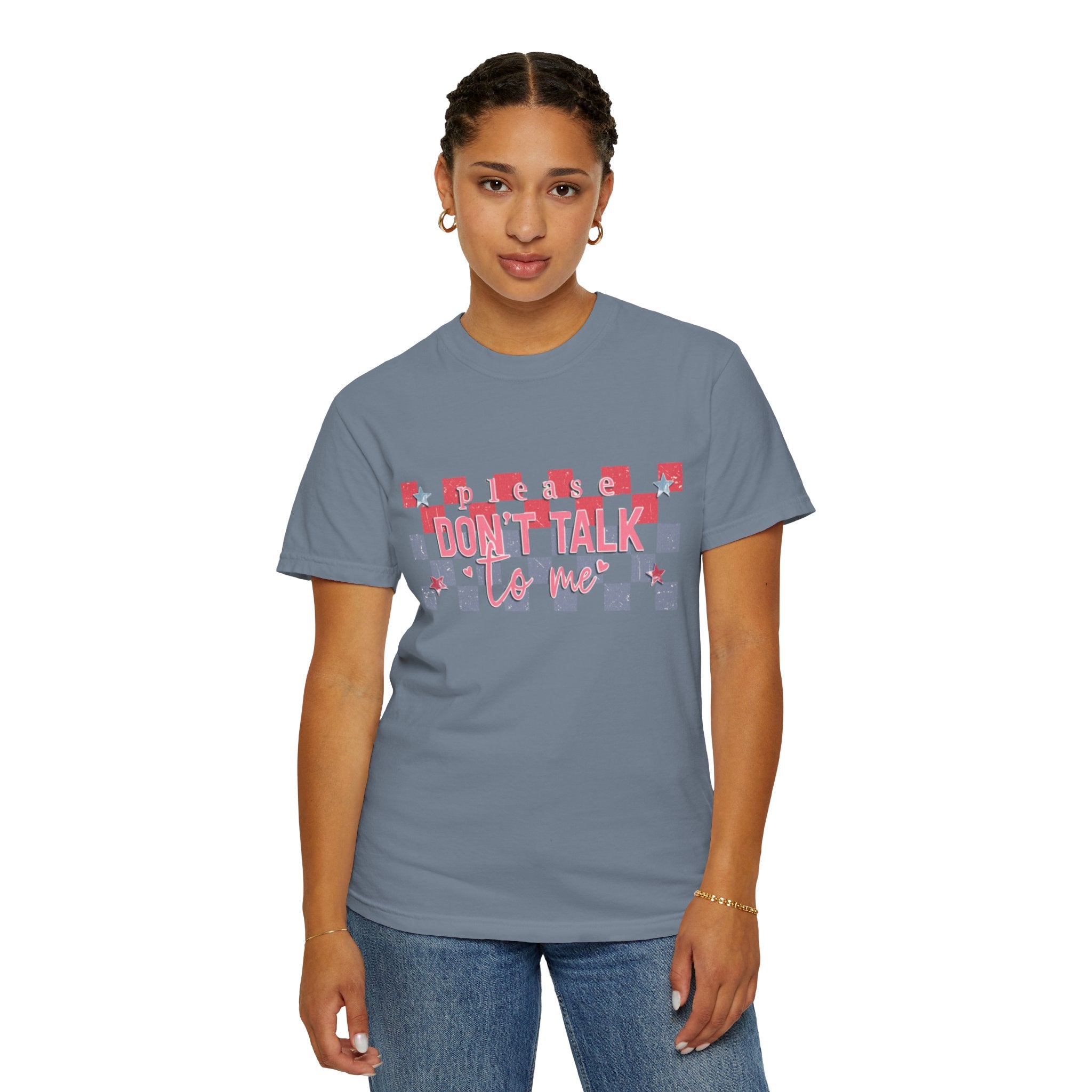 Textured Don’t Talk To Me Checkerboard T-Shirt