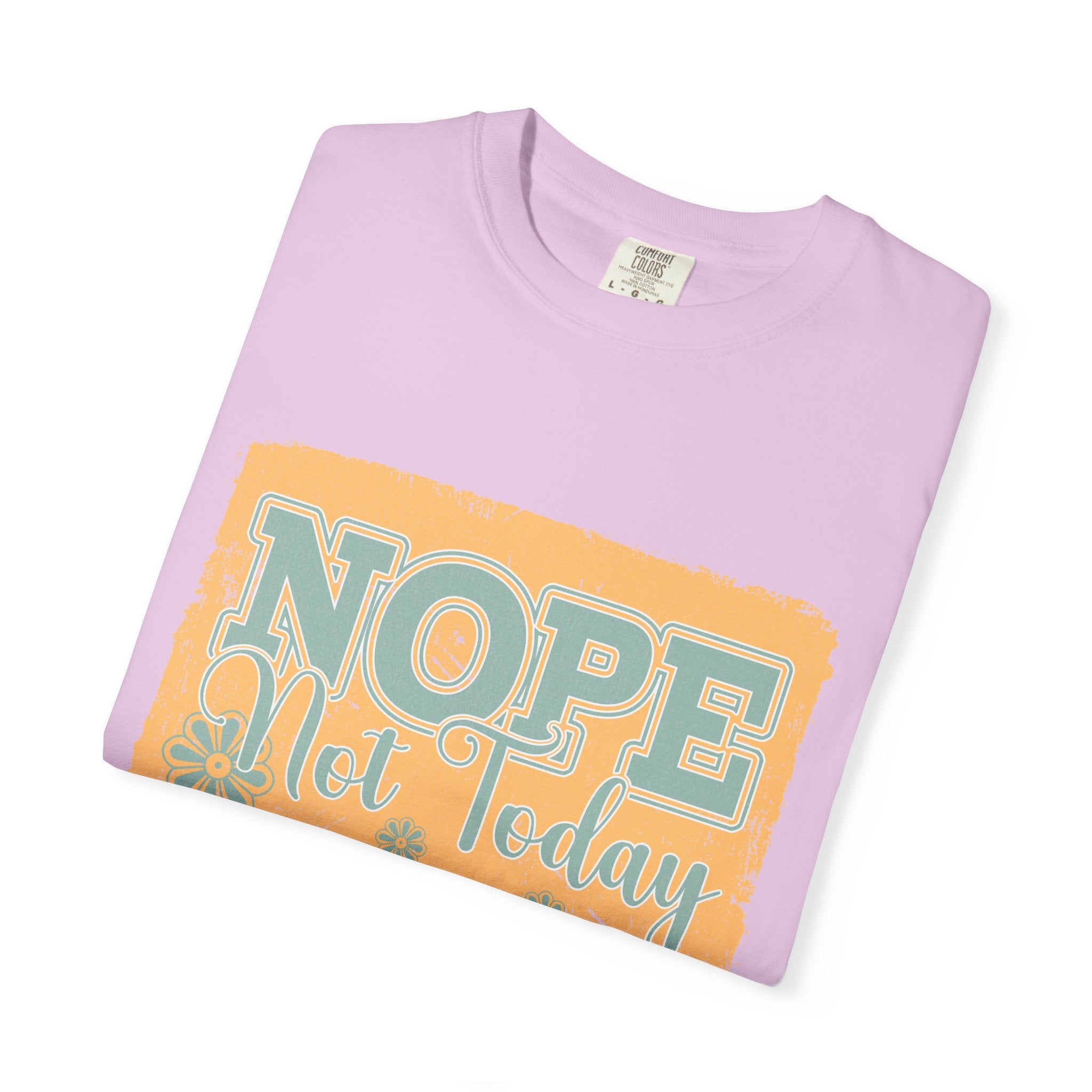 NOPE Not Today T-shirt | Textured Retro Beach Script Graphic