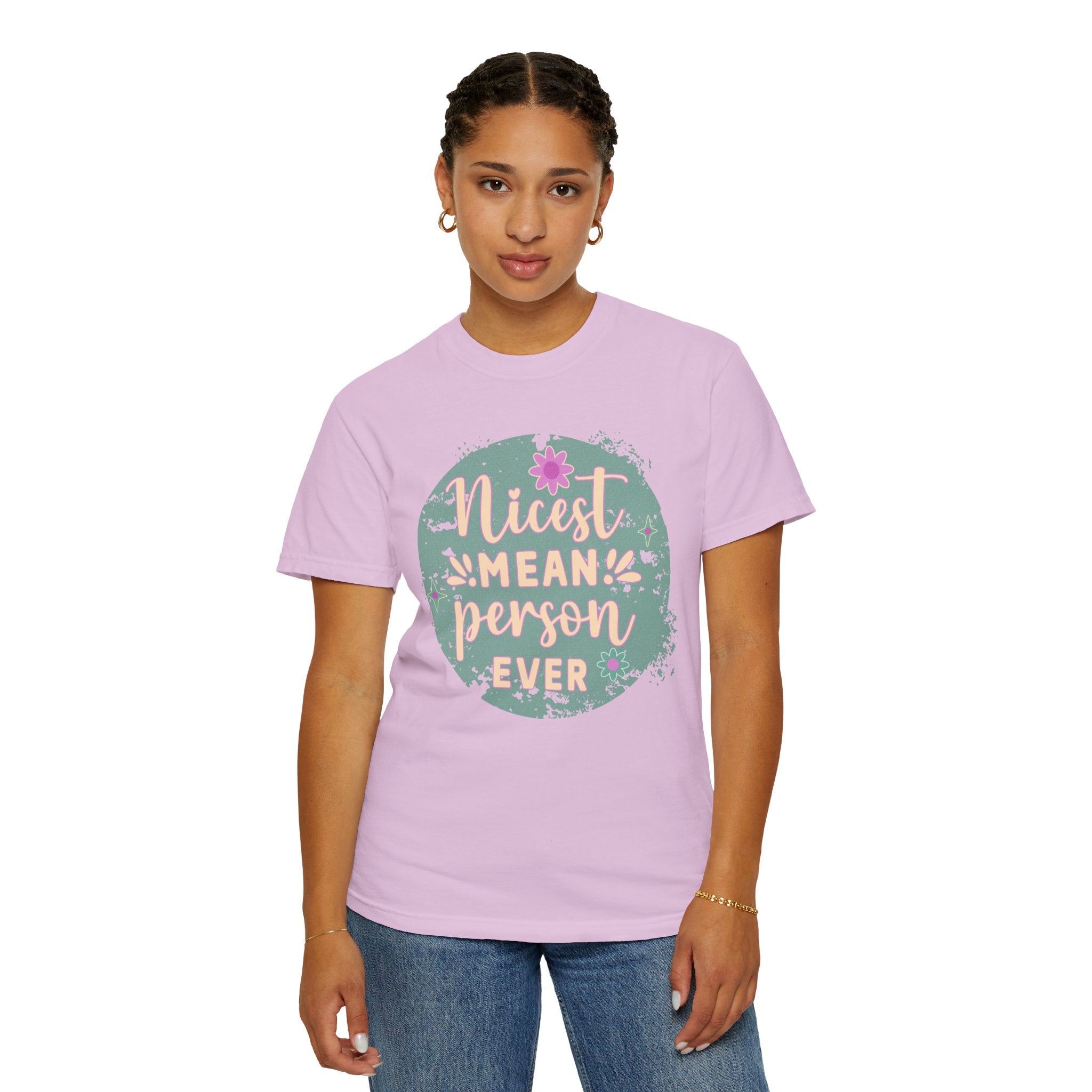 Textured Nicest Mean Person Ever T-Shirt