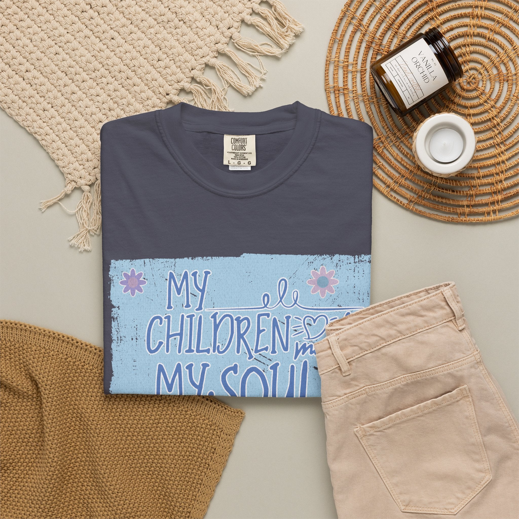 My Children Make My Soul Happy Textured T-Shirt