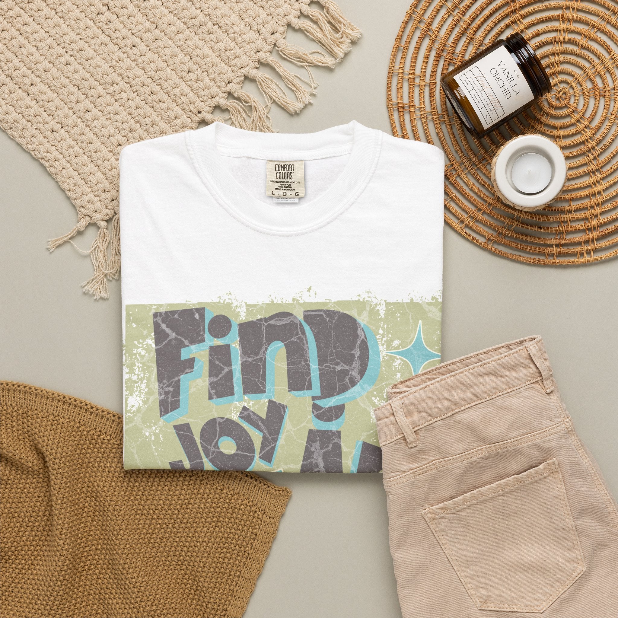 Find Joy In Simple Things Textured T-Shirt