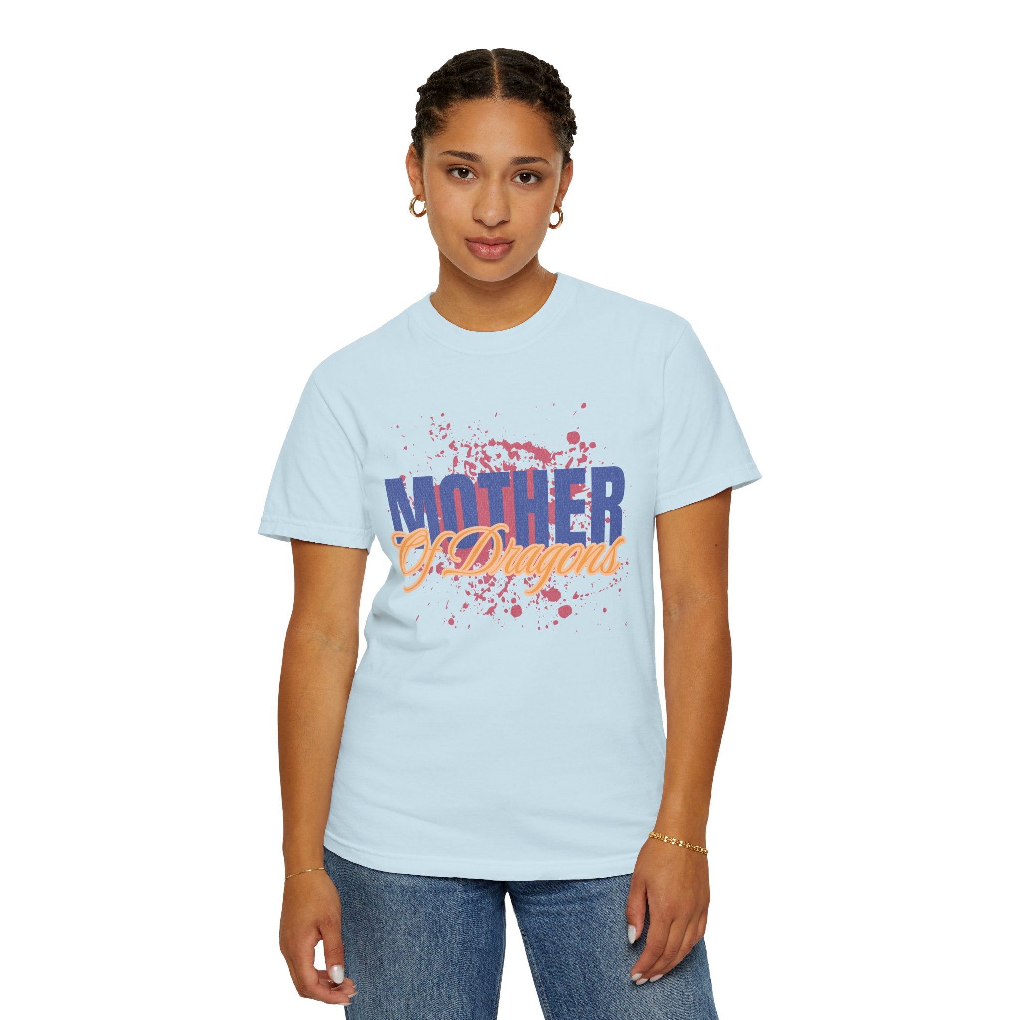 Mother of Dragons Textured T-Shirt — Bold Fantasy Tribute Tee