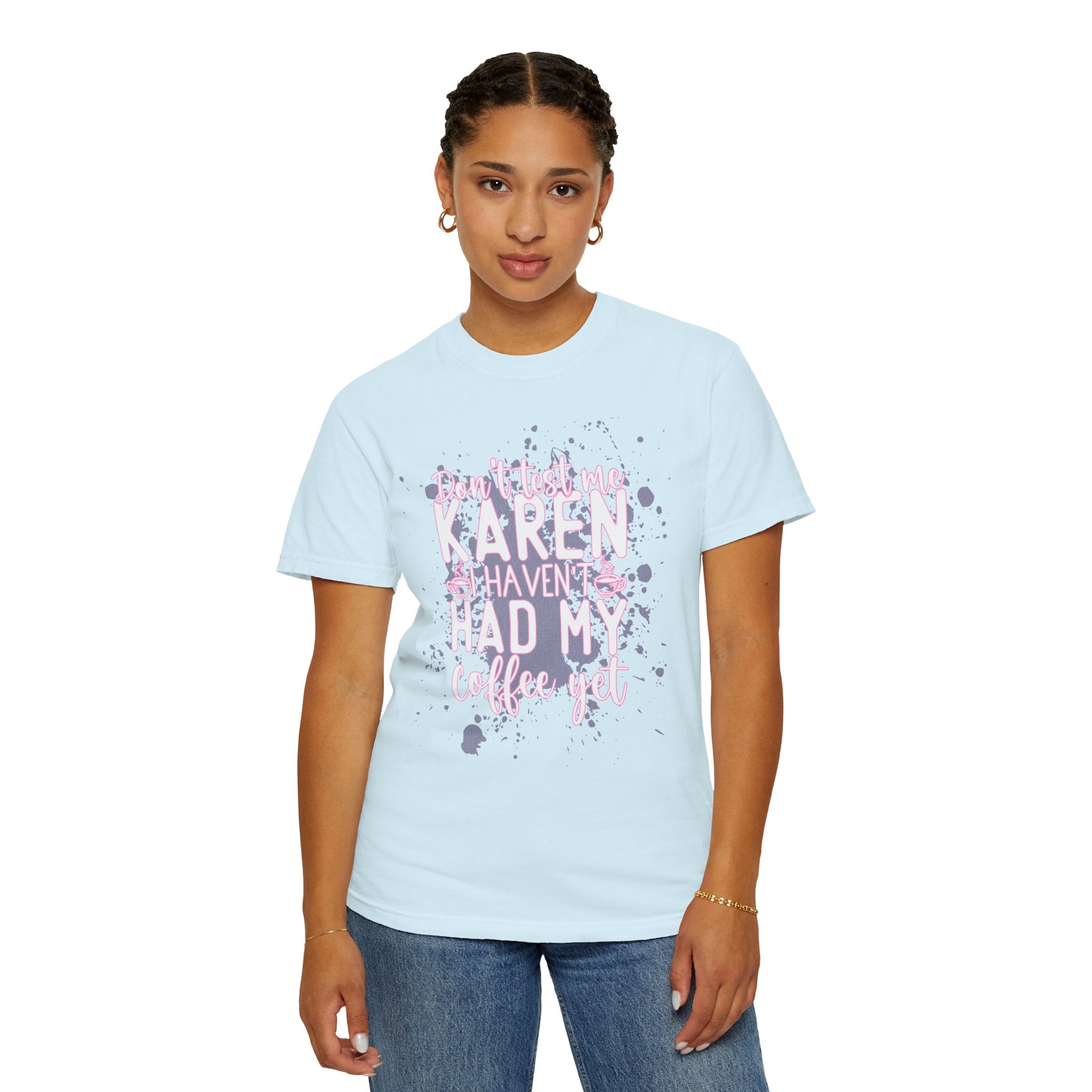Textured Retro Karen Coffee Graphic Tee