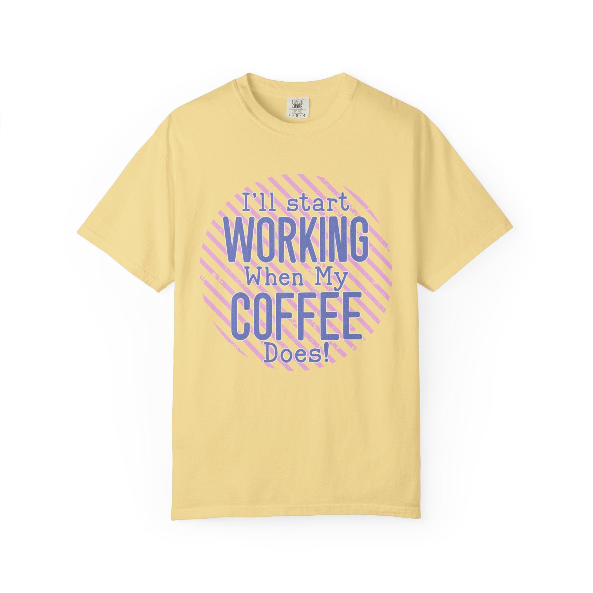 Funny Retro Textured Coffee Work Shirt