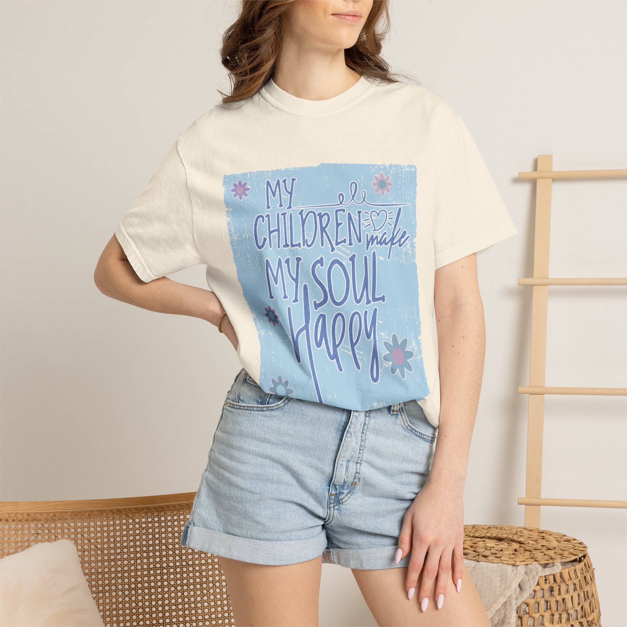 My Children Make My Soul Happy Textured T-Shirt
