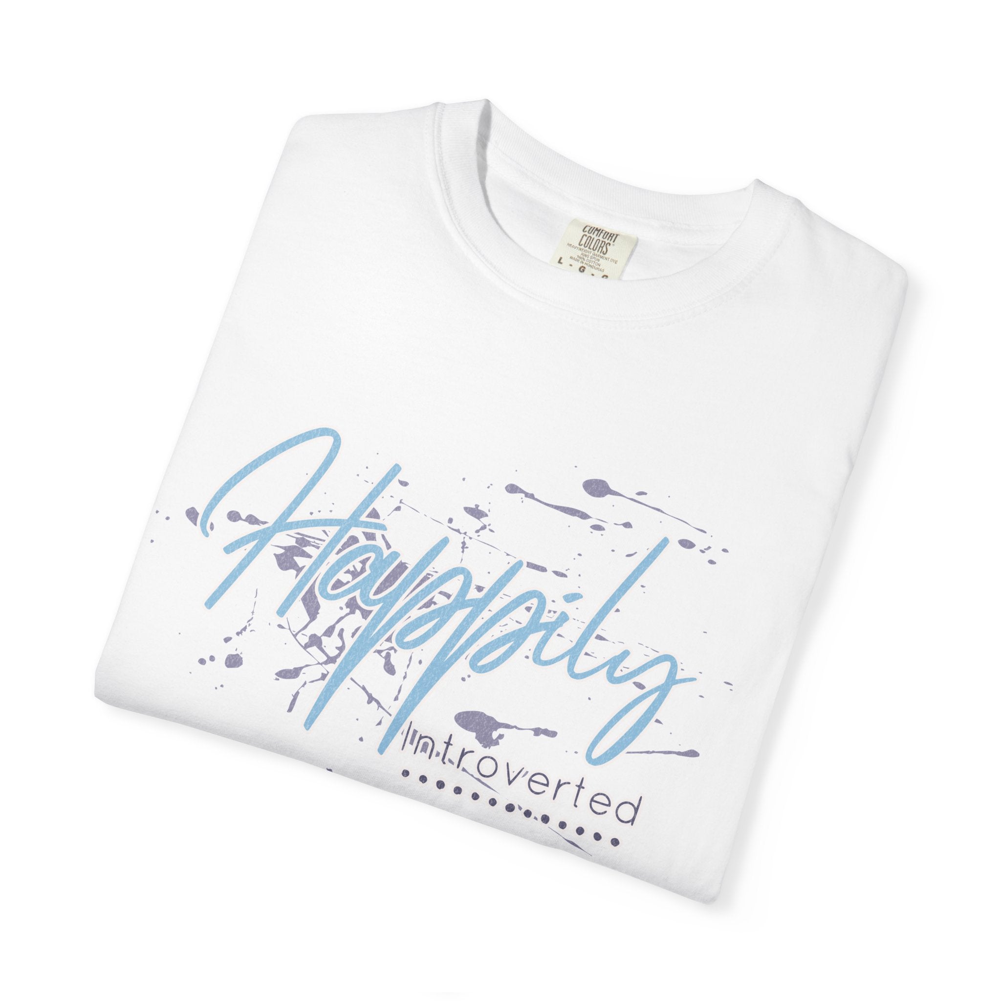 Introverted Aesthetic Textured T-Shirt — 'Anti-Social' Minimal Script Graphic