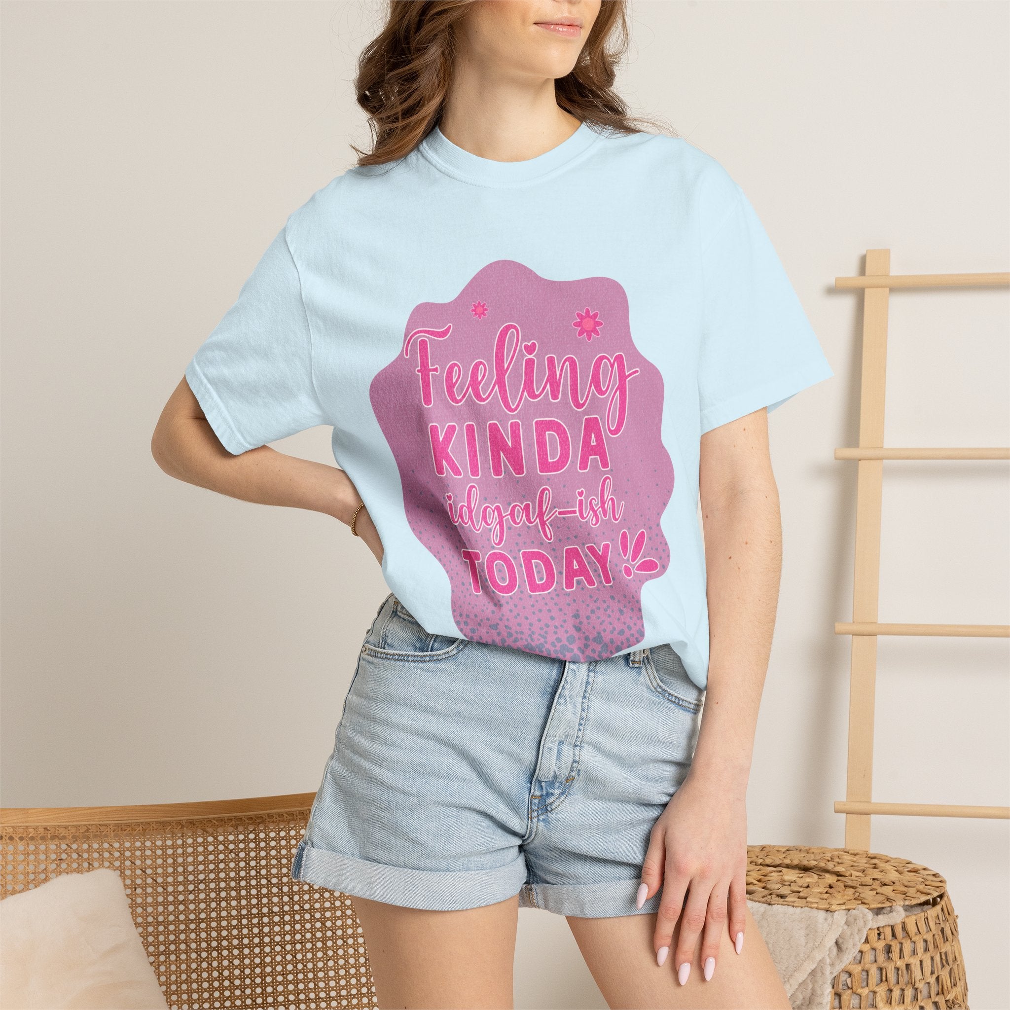 Feeling Kinda IDGAF Textured Retro Tee