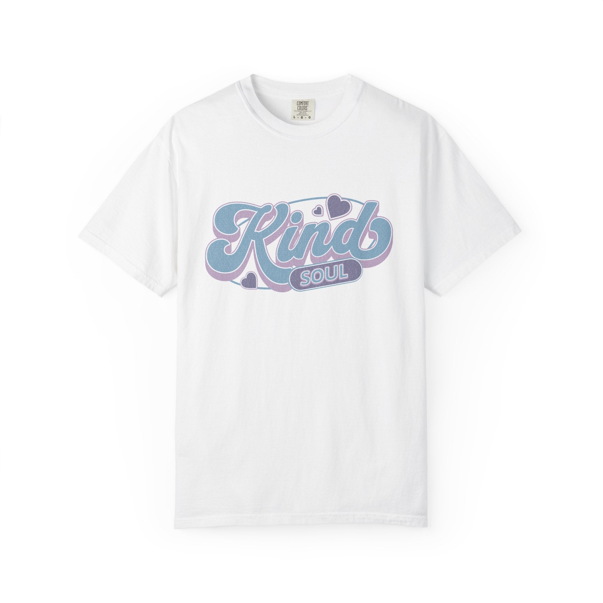 Kind Soul Textured T-Shirt — Retro Script Graphic Tee