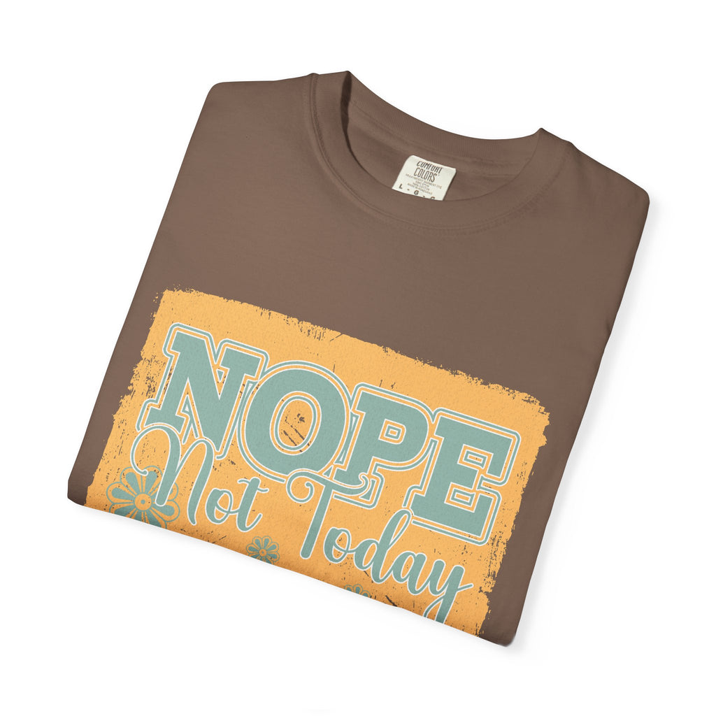 NOPE Not Today T-shirt | Textured Retro Beach Script Graphic