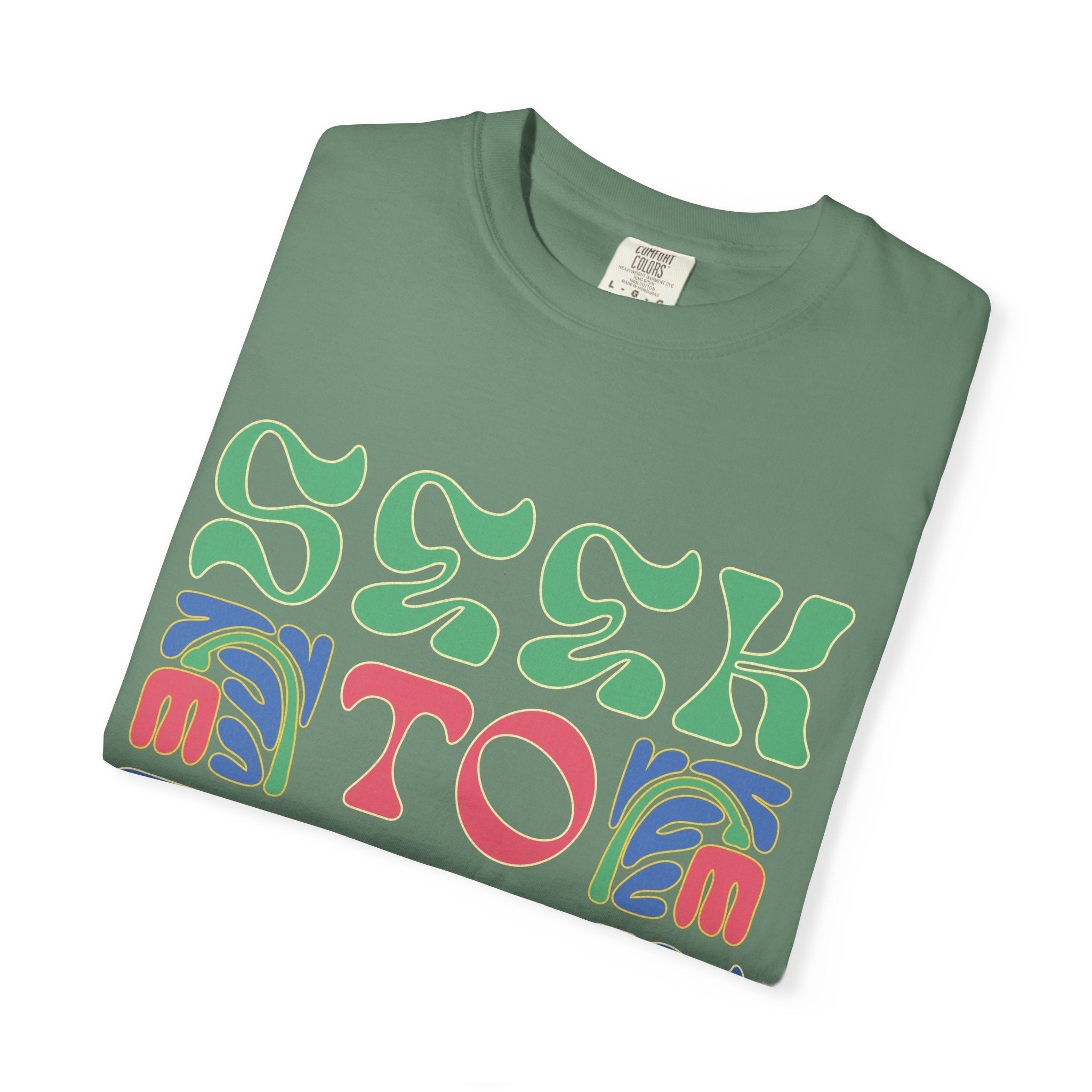 Seek to Thrive T-shirt | Textured Retro Psychedelic Lettering