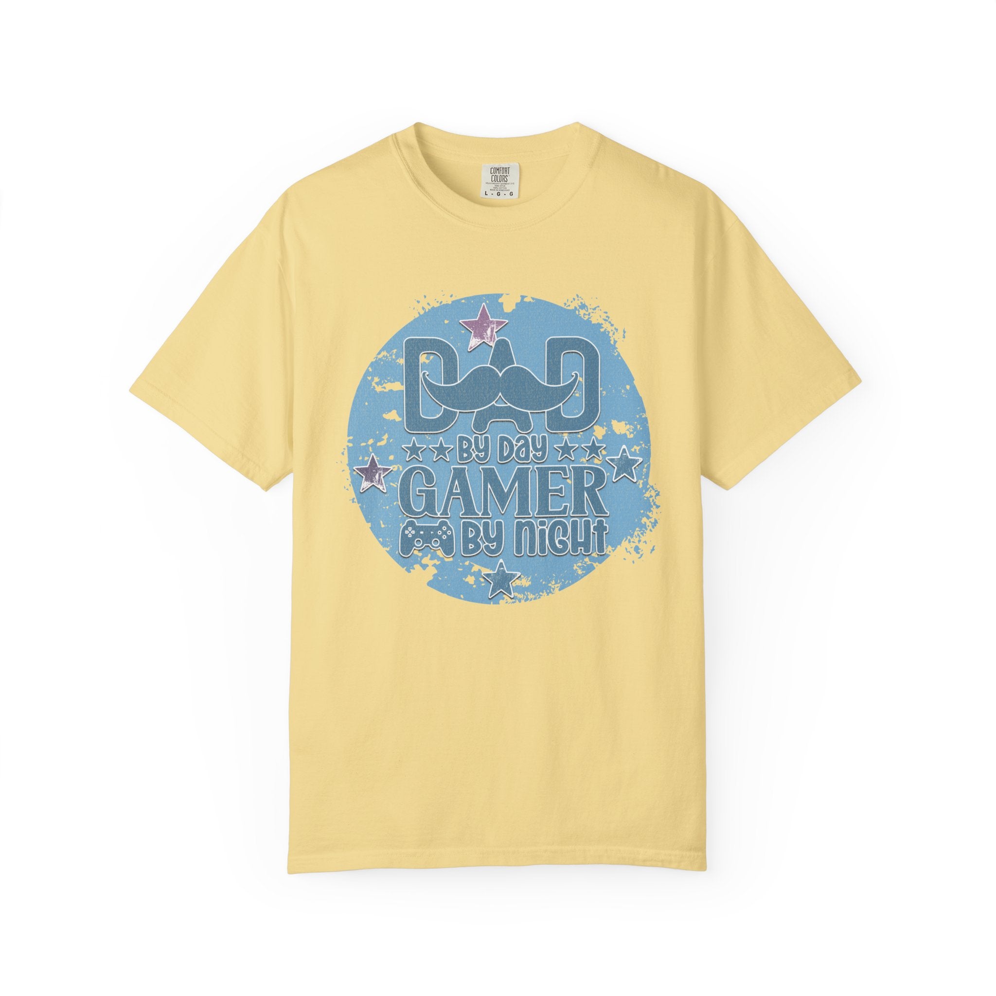Funny Dad By Day Gamer By Night Textured T-Shirt