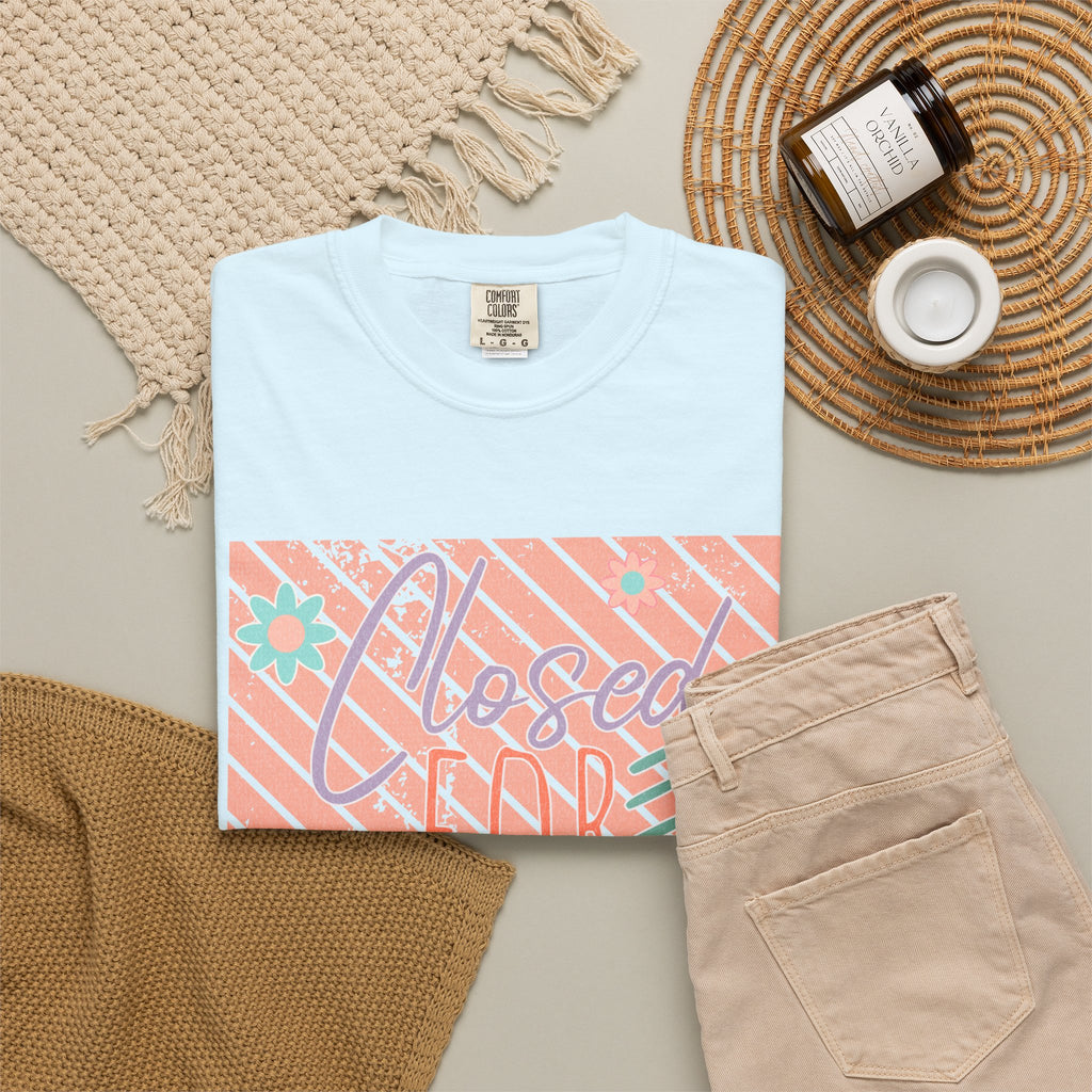 Closed for Detox Textured T-Shirt — Retro Pastel Spa Vibe Tee