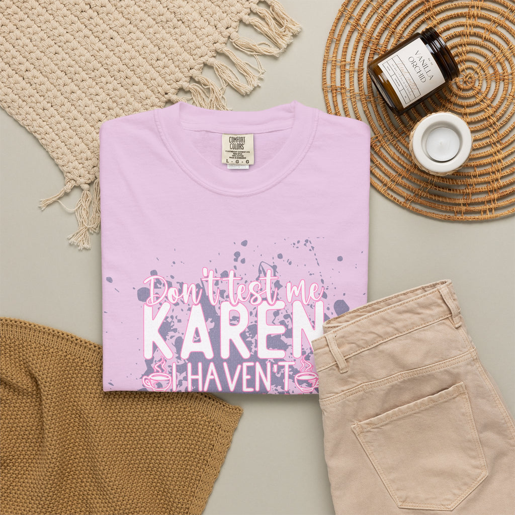 Textured Retro Karen Coffee Graphic Tee