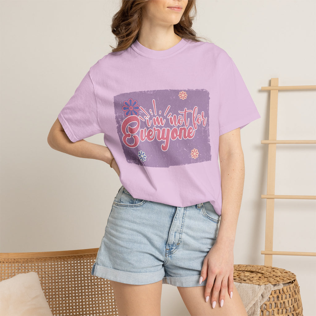 I'm Not For Everyone T-shirt |Textured Floral Retro Script Design