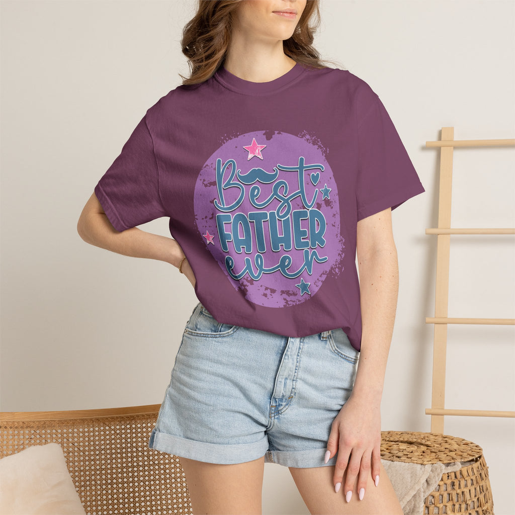 Best Father Ever Textured T-Shirt — Father’s Day Gift Tee