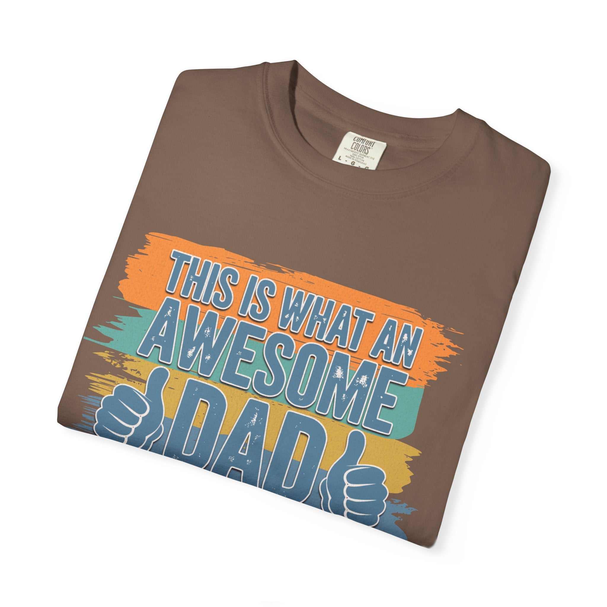 Textured Awesome Dad T-Shirt – "This Is What An Awesome Dad Looks Like" Fathers Day Tee