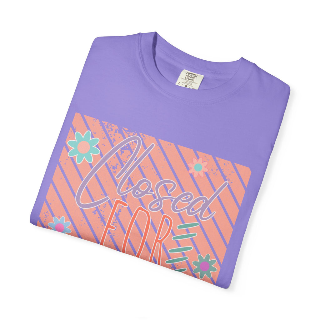 Closed for Detox Textured T-Shirt — Retro Pastel Spa Vibe Tee