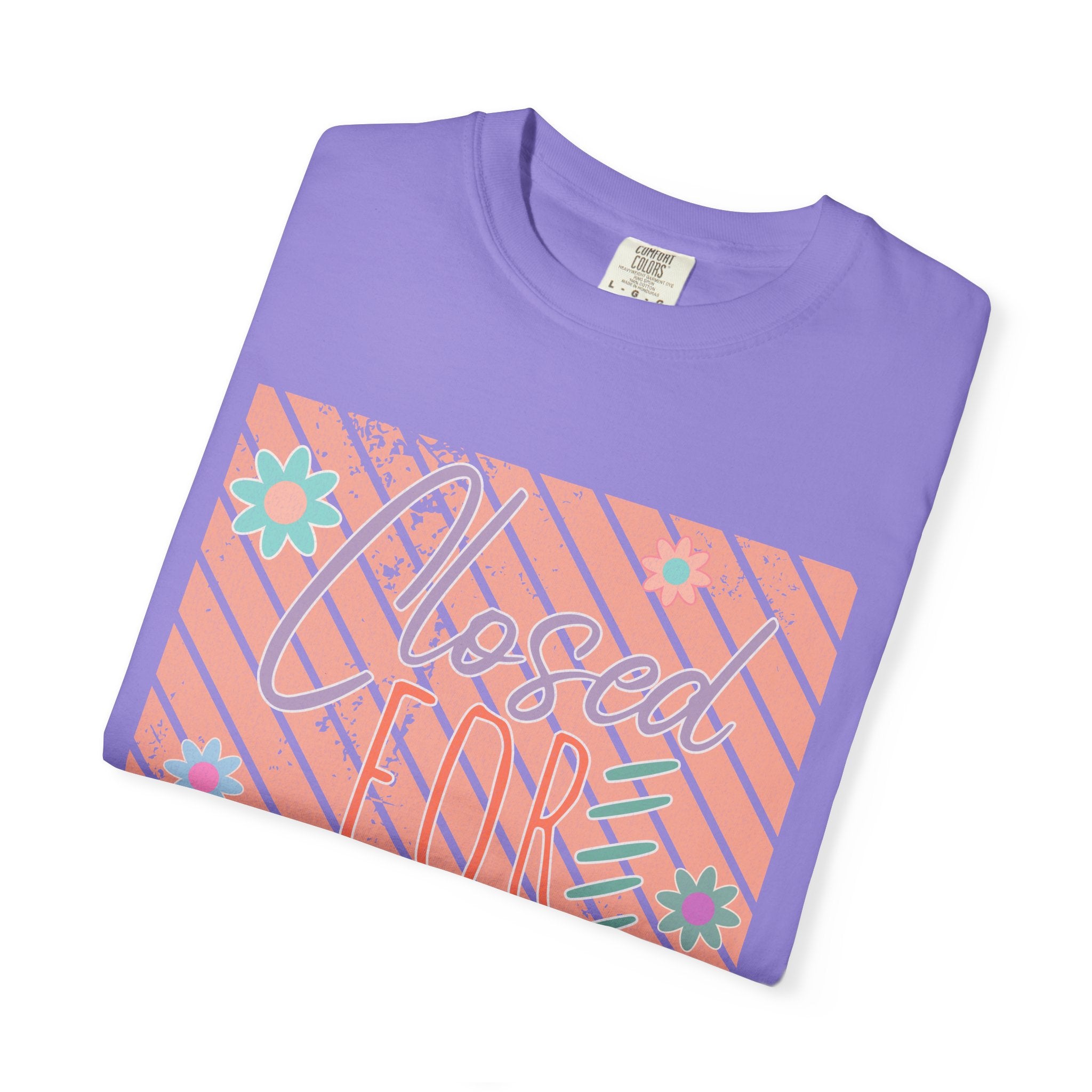 Closed for Detox Textured T-Shirt — Retro Pastel Spa Vibe Tee