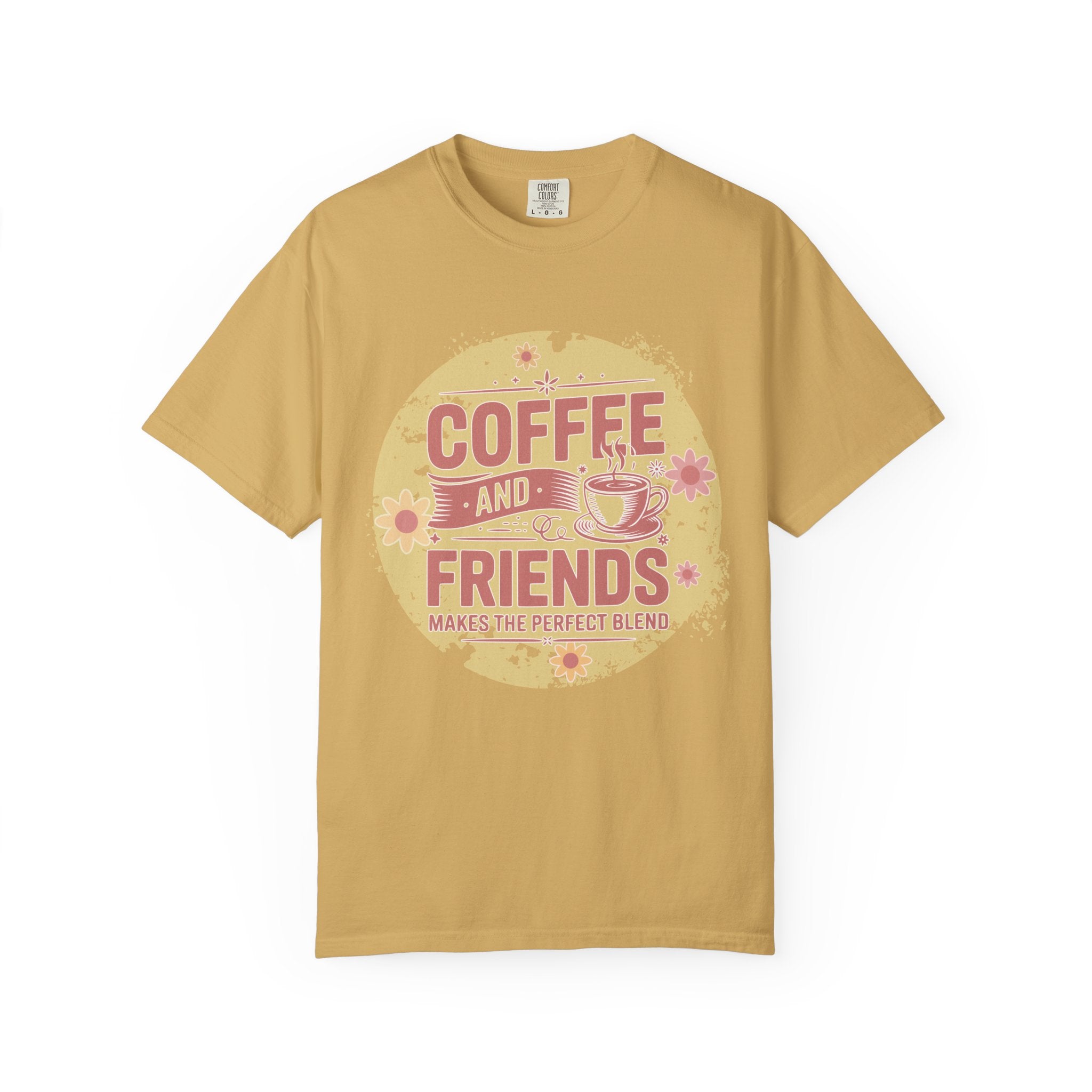 Coffee and Friends Textured T-Shirt — 'Makes the Perfect Blend' Casual Tee