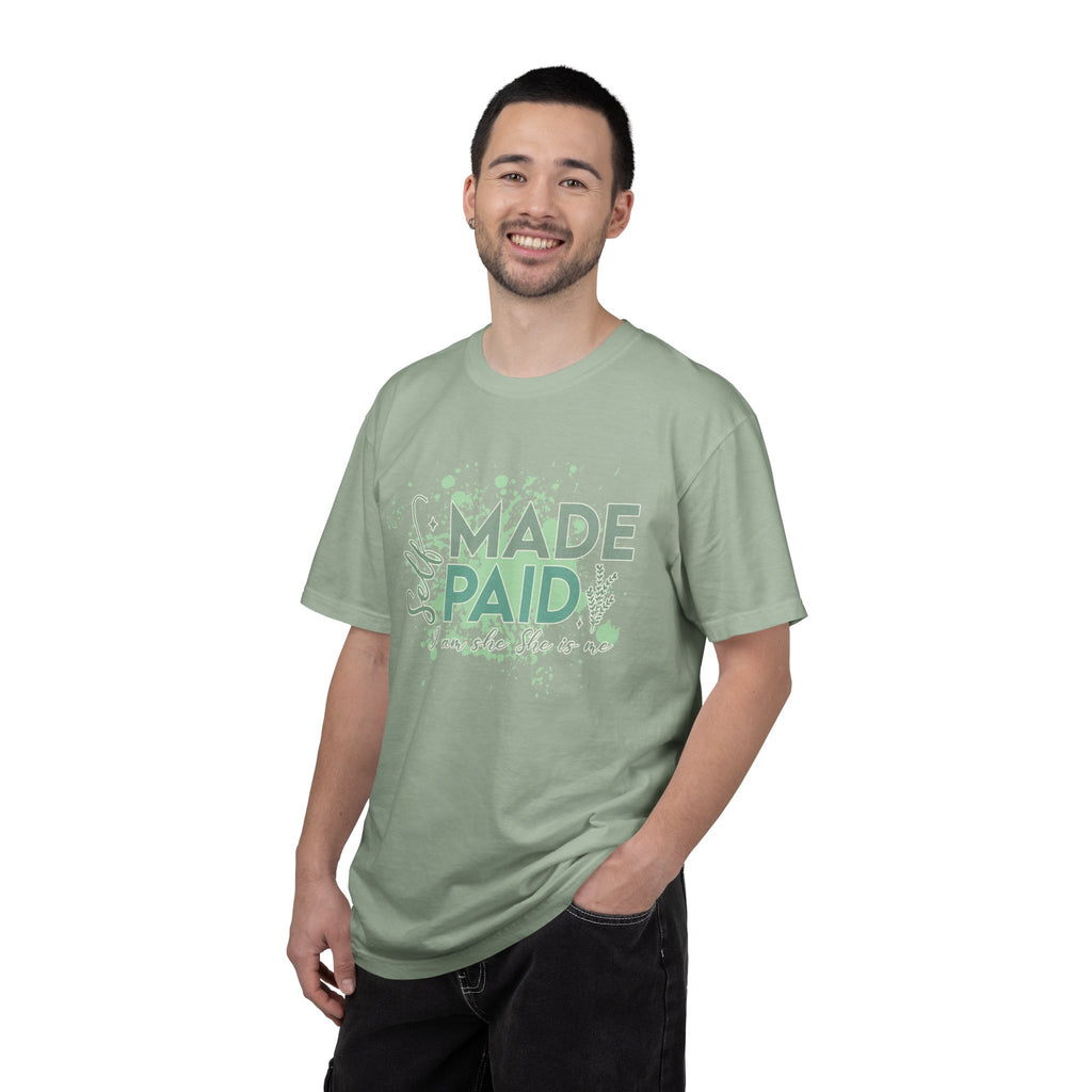 Made Paid Textured T-Shirt —  "I Am Made Paid" Graphic Tee