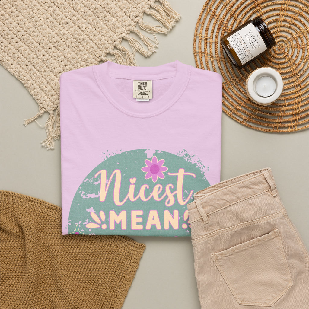 Textured Nicest Mean Person Ever T-Shirt