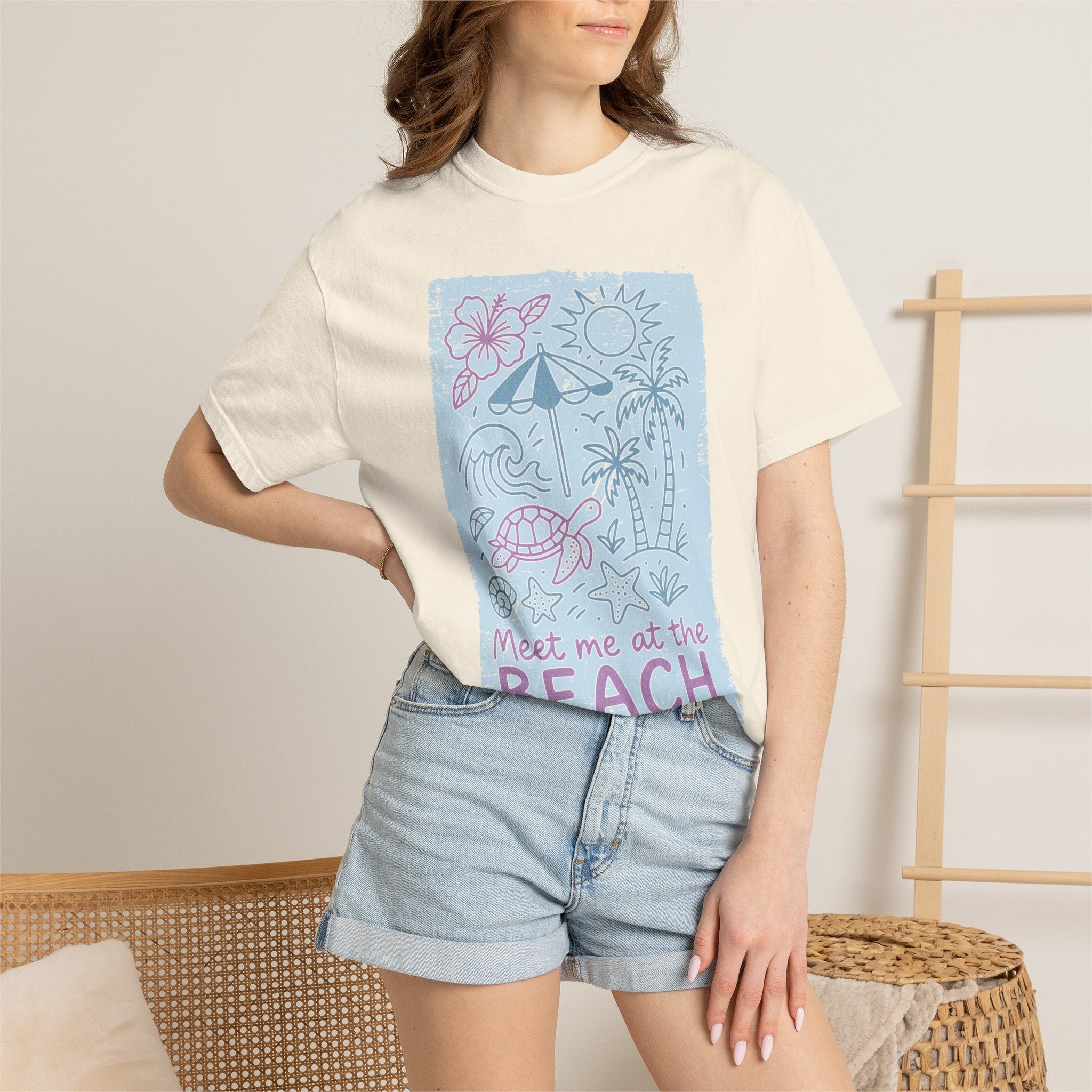 Meet Me at the Beach Textured T-Shirt