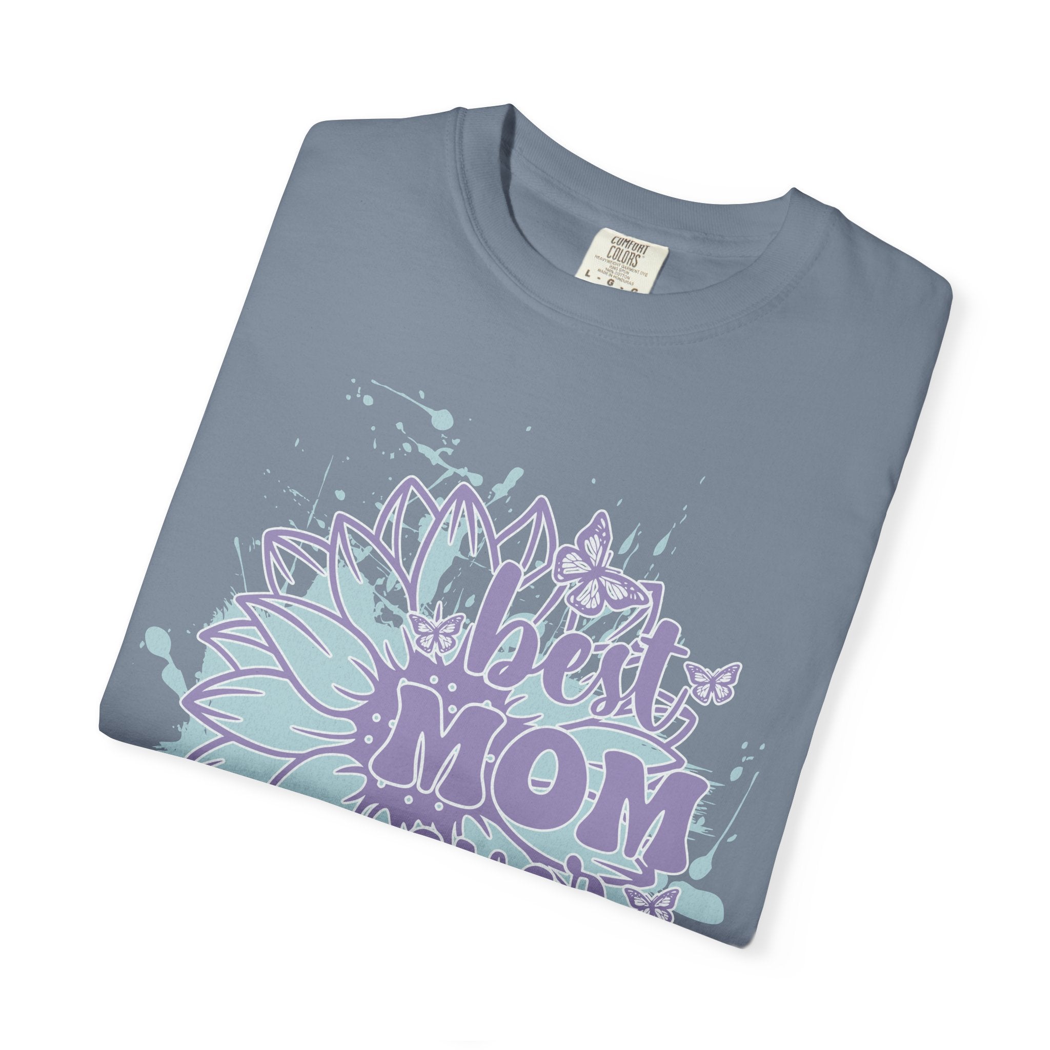 Mom Squad TexturedT-Shirt – 'Best Mom Ever' Floral Graphic Tee