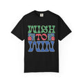 Wish to Win T-shirt |Textured Retro Psychedelic Lettering