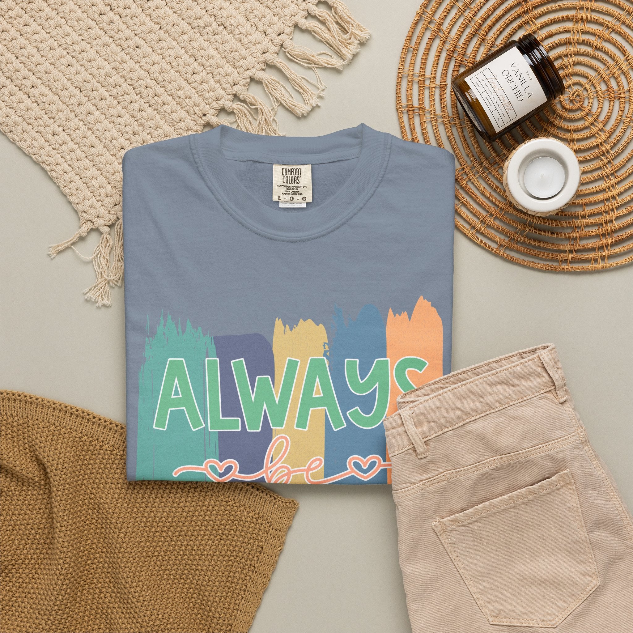 Textured Always Kind T-Shirt — Inspirational Positive Message Tee