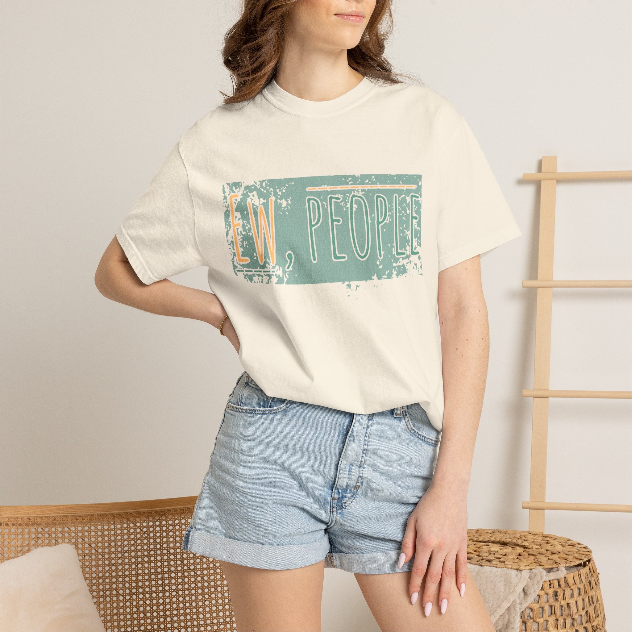 Ew, People Funny Introvert Textured Tee