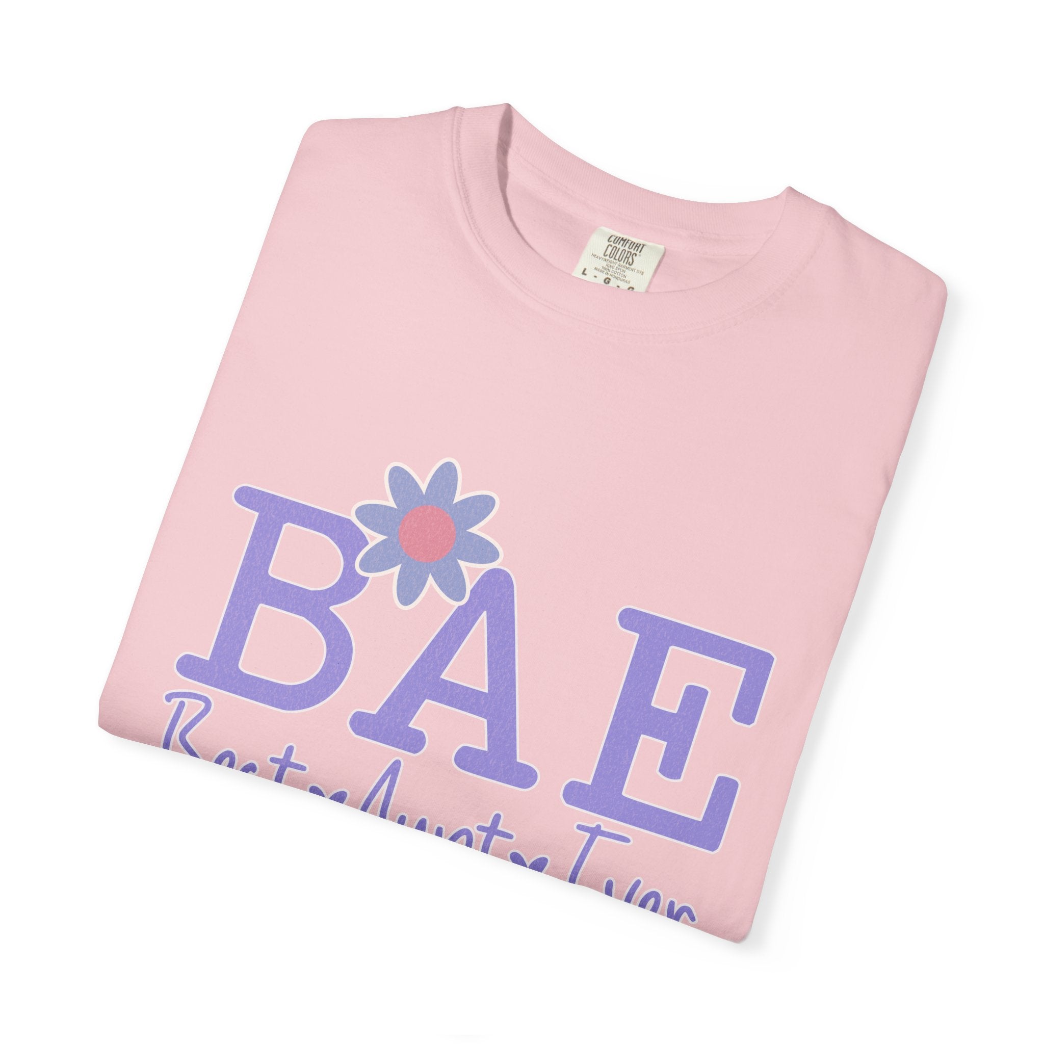 BAE Best Aunt Purple Textured Tee