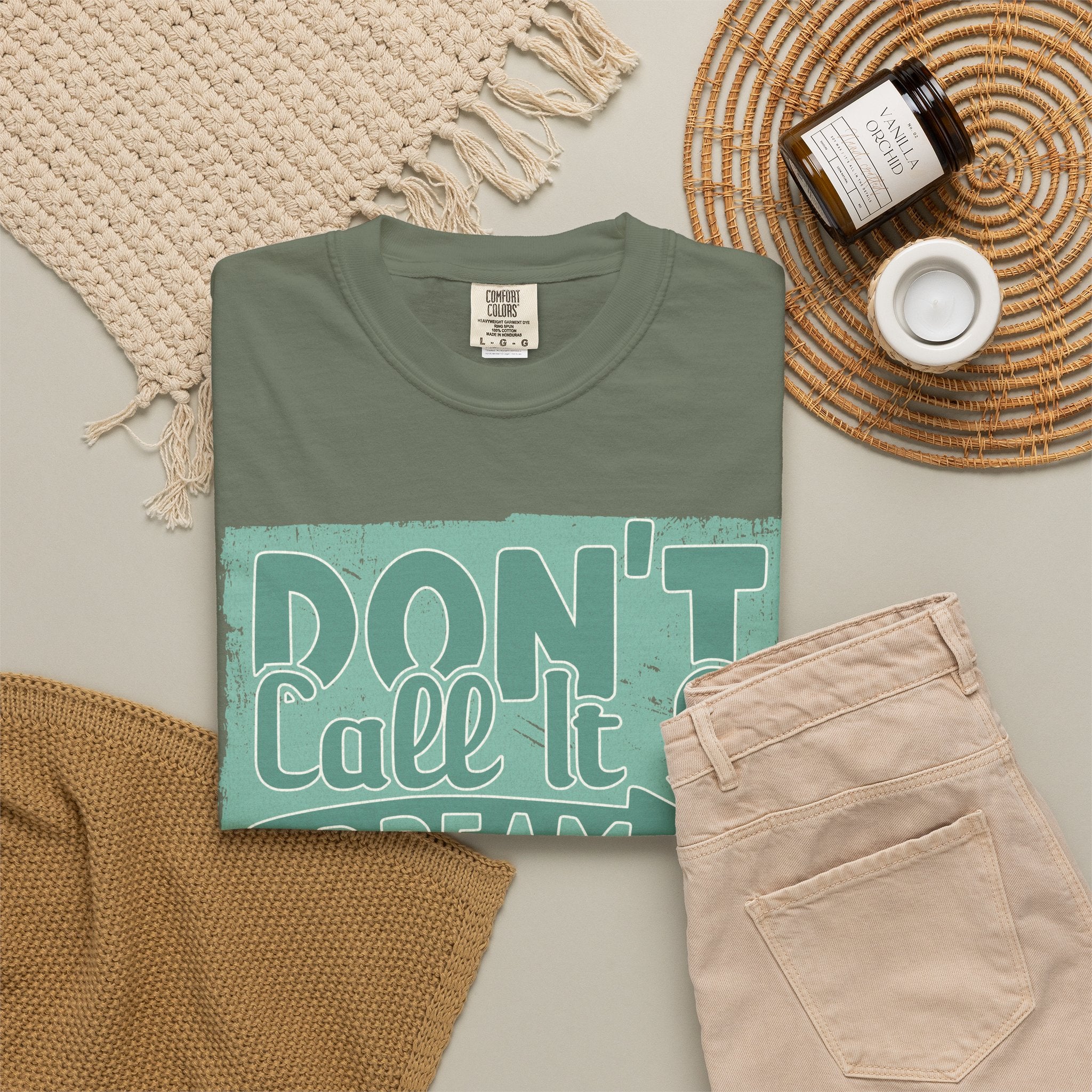 Textured Motivational T-Shirt — "Don't Call It A Dream, Call It A Plan" Inspirational Tee